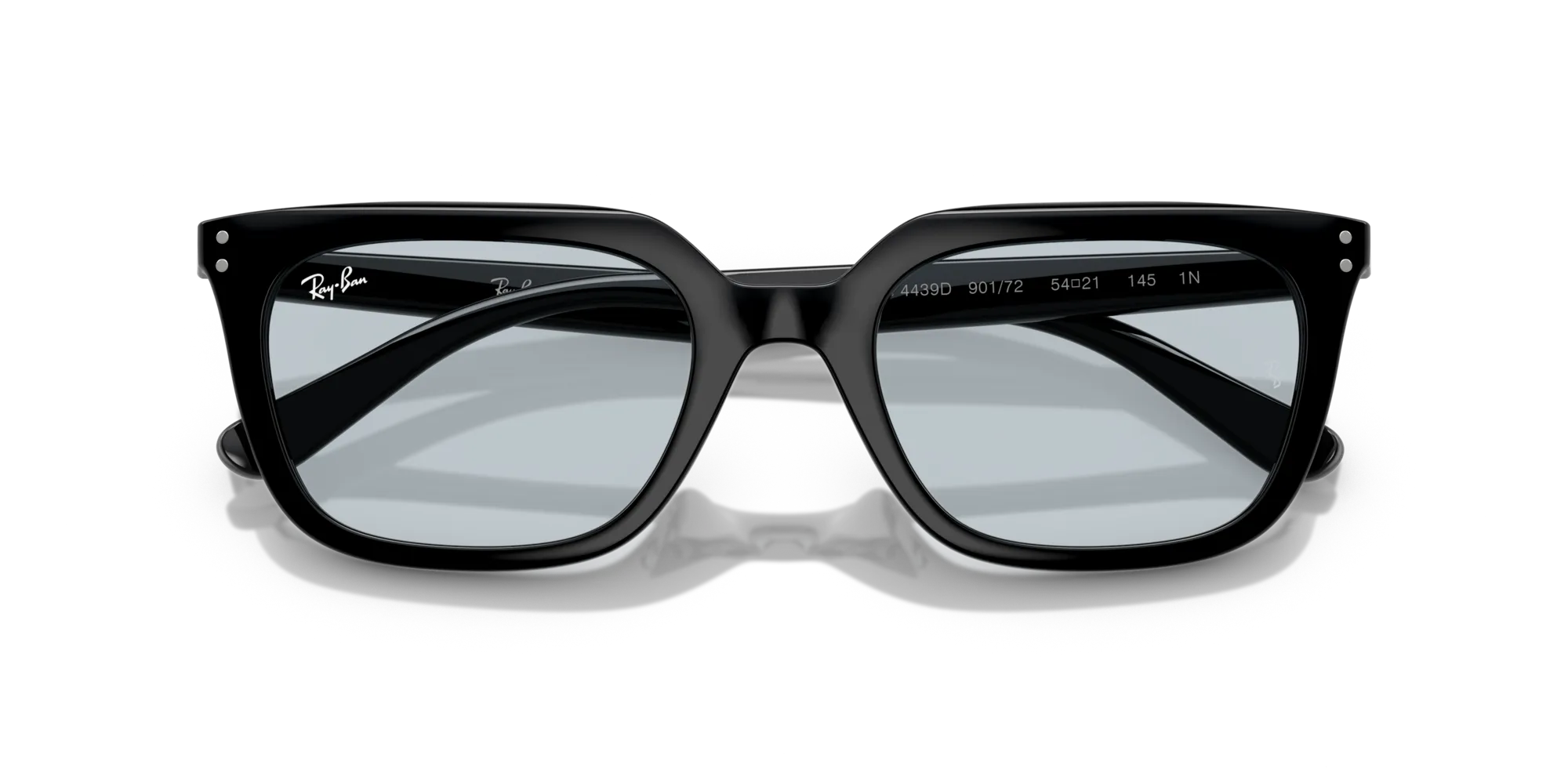 Ray - Ban RB4439D 901/72 Occhiali da sole Acetato Nero Blu Squadrata Normale - immagine 2