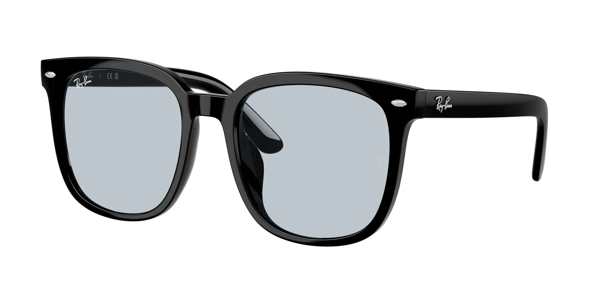 Ray - Ban RB4401D 601/72 Occhiali da sole Iniettato Nero Blu Squadrata Normale - immagine 1