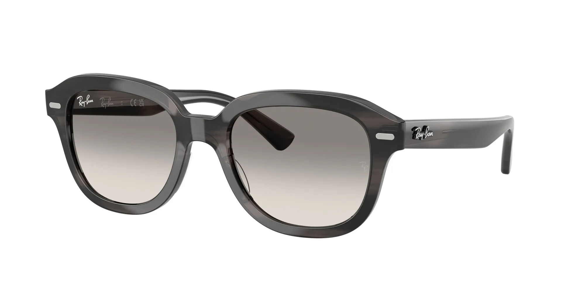 Ray - Ban RB4398 ERIK 140432 Occhiali da sole Acetato Grigio Grigio Squadrata Normale Sfumato - immagine 1