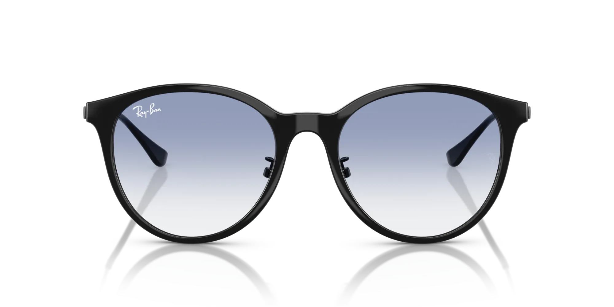 Ray - Ban RB4334D 601/19 Occhiali da sole Iniettato Nero Blu Squadrata Normale Sfumato - immagine 3