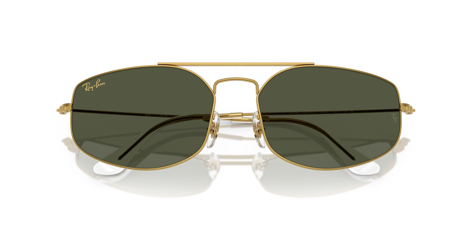Ray - Ban RB3845 EXPLORER 5 919631 Occhiali da sole Metallo Oro Verde G15 Geometrica Normale - immagine 2
