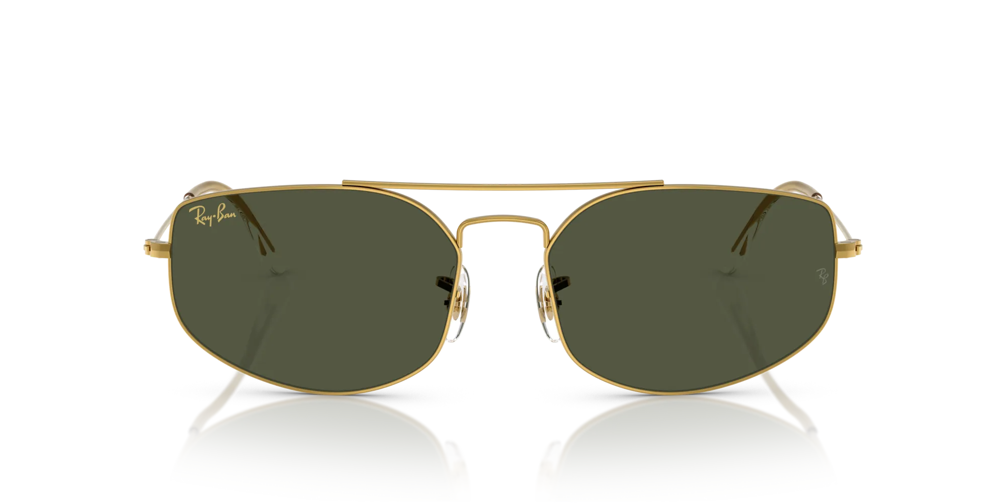 Ray - Ban RB3845 EXPLORER 5 919631 Occhiali da sole Metallo Oro Verde G15 Geometrica Normale - immagine 3