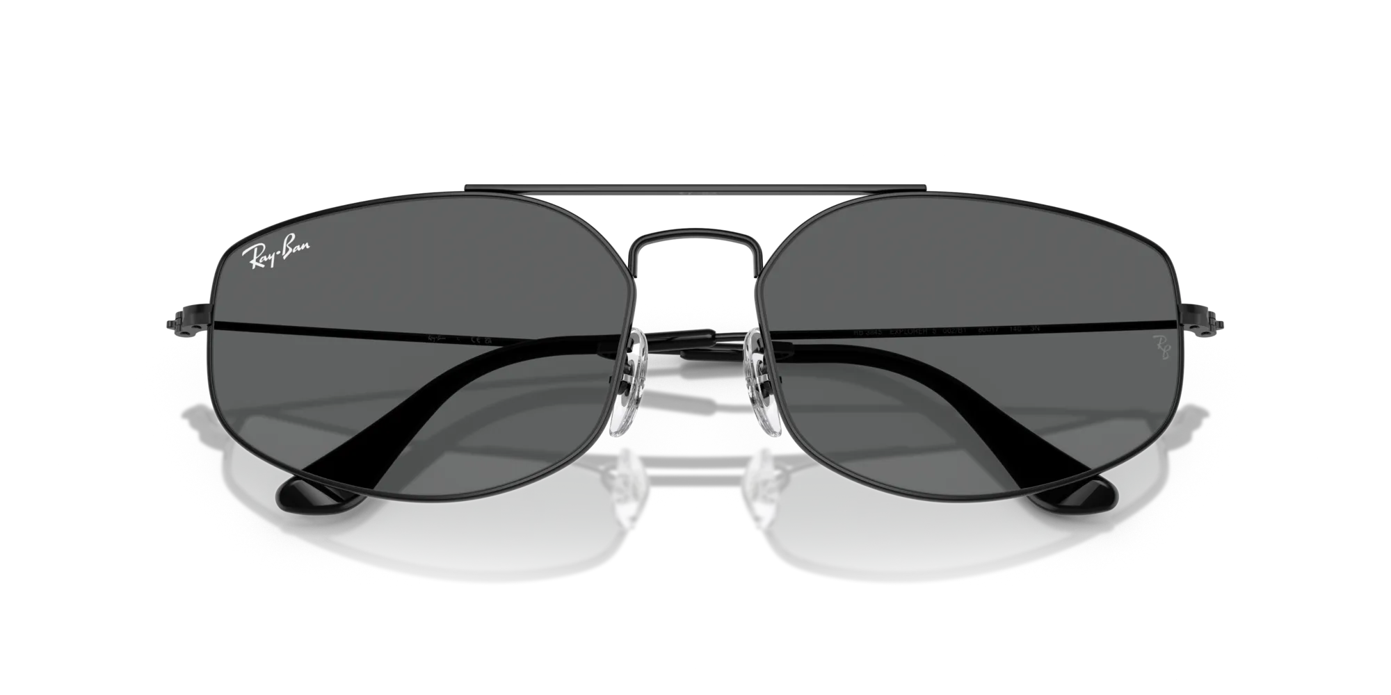 Ray - Ban RB3845 EXPLORER 5 002/B1 Occhiali da sole Metallo Nero Grigio Geometrica Normale - immagine 2