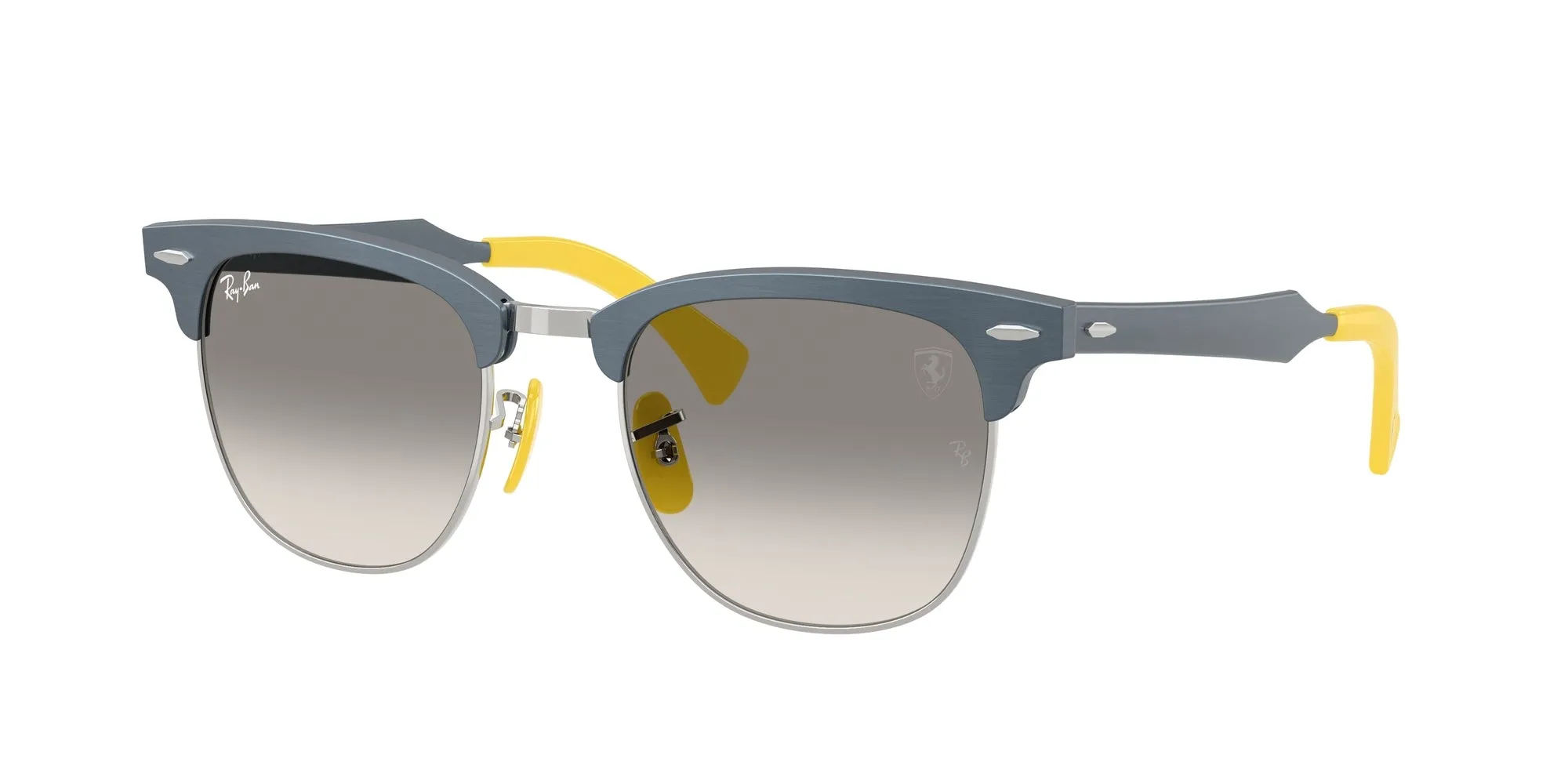 Ray - Ban RB3807M F11232 Occhiali da sole Blu Grigio Squadrata Normale Sfumato - immagine 1