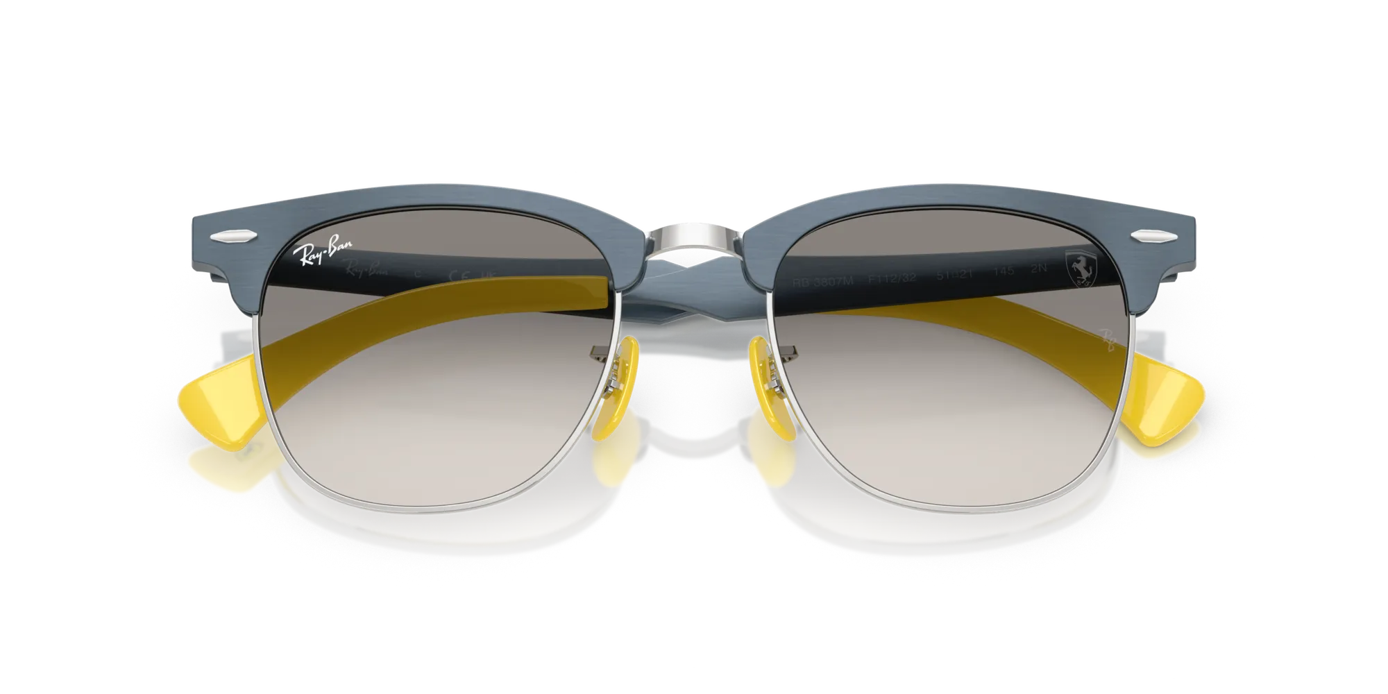 Ray - Ban RB3807M F11232 Occhiali da sole Blu Grigio Squadrata Normale Sfumato - immagine 2