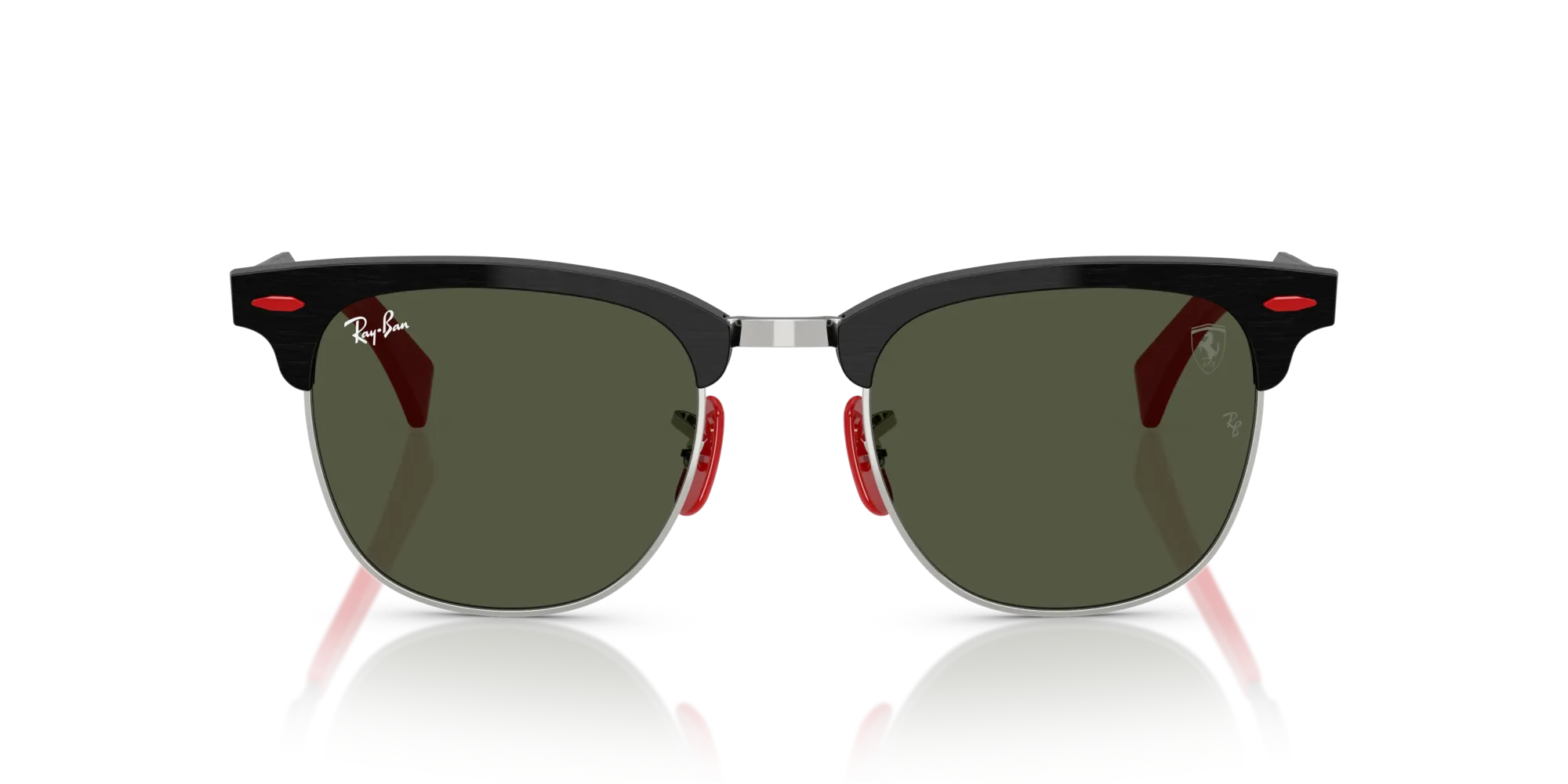 Ray - Ban RB3807M F11031 Occhiali da sole Argento Verde G15 Squadrata Normale - immagine 3
