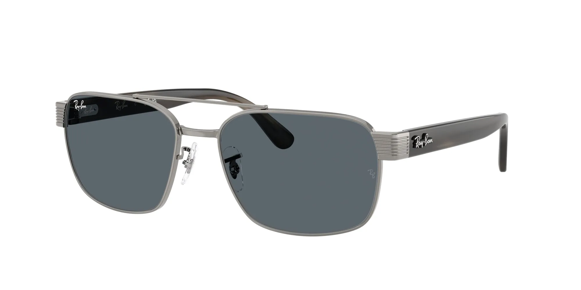 Ray - Ban RB3751 004/R5 Occhiali da sole Metallo Grigio Blu Squadrata Normale - immagine 1