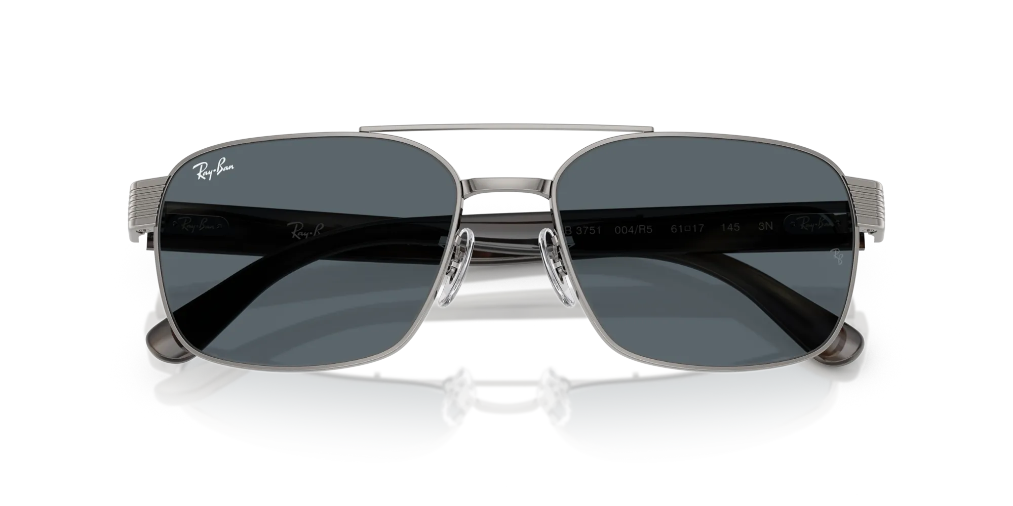 Ray - Ban RB3751 004/R5 Occhiali da sole Metallo Grigio Blu Squadrata Normale - immagine 2