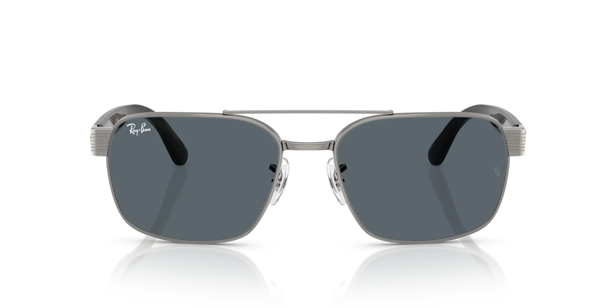 Ray - Ban RB3751 004/R5 Occhiali da sole Metallo Grigio Blu Squadrata Normale - immagine 3