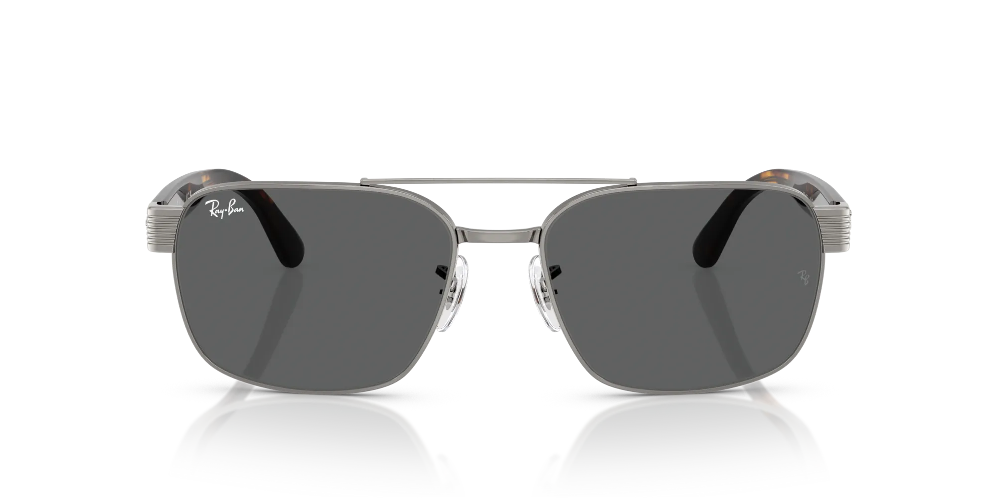 Ray - Ban RB3751 004/B1 Occhiali da sole Metallo Grigio Grigio Squadrata Normale - immagine 3