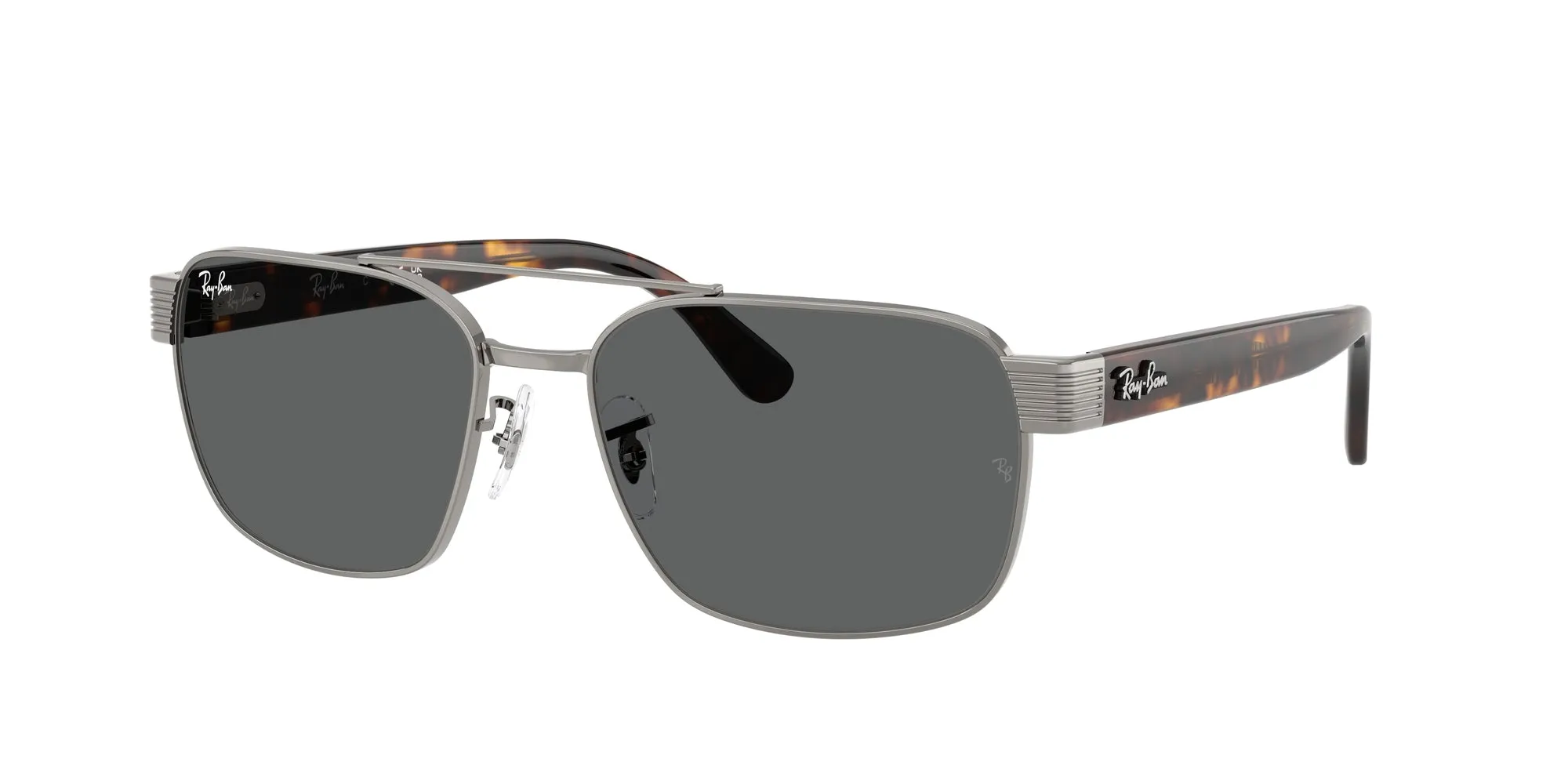 Ray - Ban RB3751 004/B1 Occhiali da sole Metallo Grigio Grigio Squadrata Normale - immagine 1