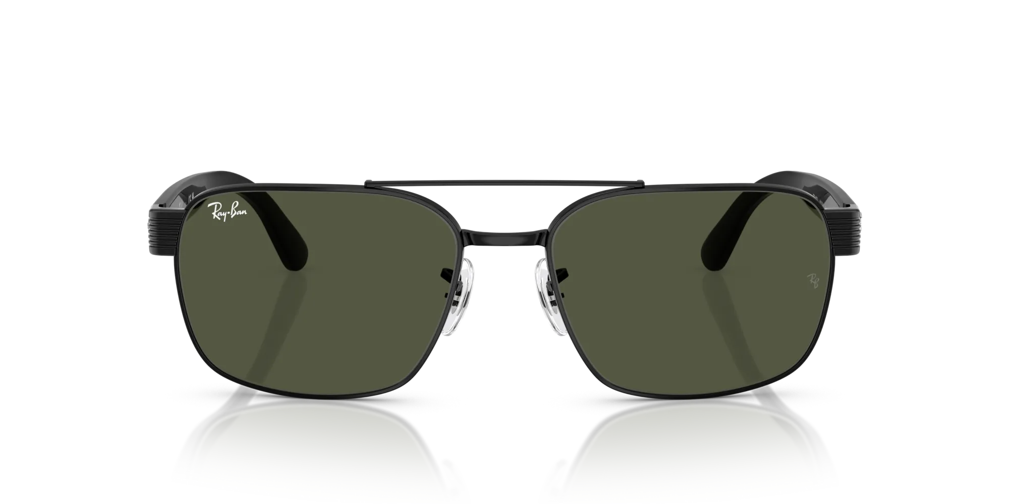 Ray - Ban RB3751 002/31 Occhiali da sole Metallo Nero Verde G15 Squadrata Normale - immagine 3