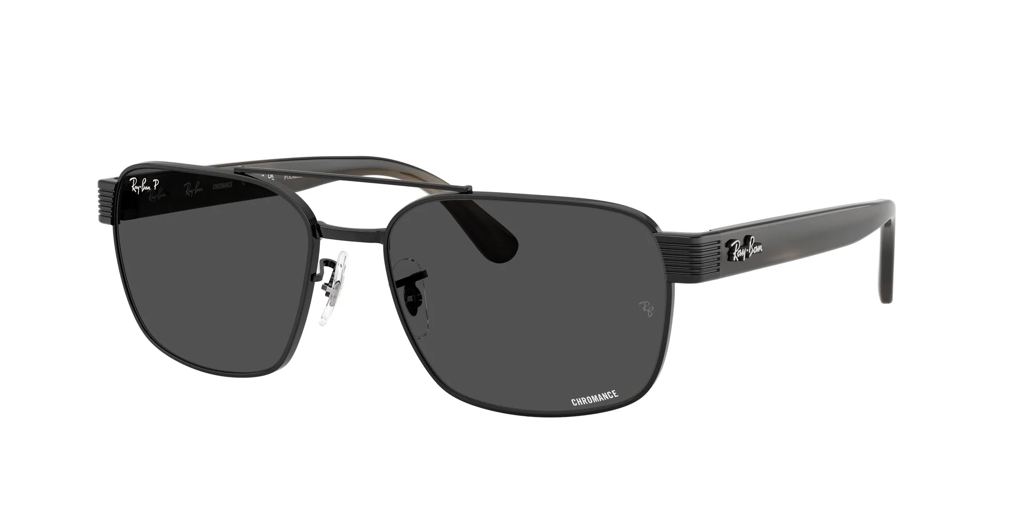 Ray - Ban RB3751CH 002/K8 Occhiali da sole Metallo Nero Grigio Squadrata Polarizzata - immagine 1