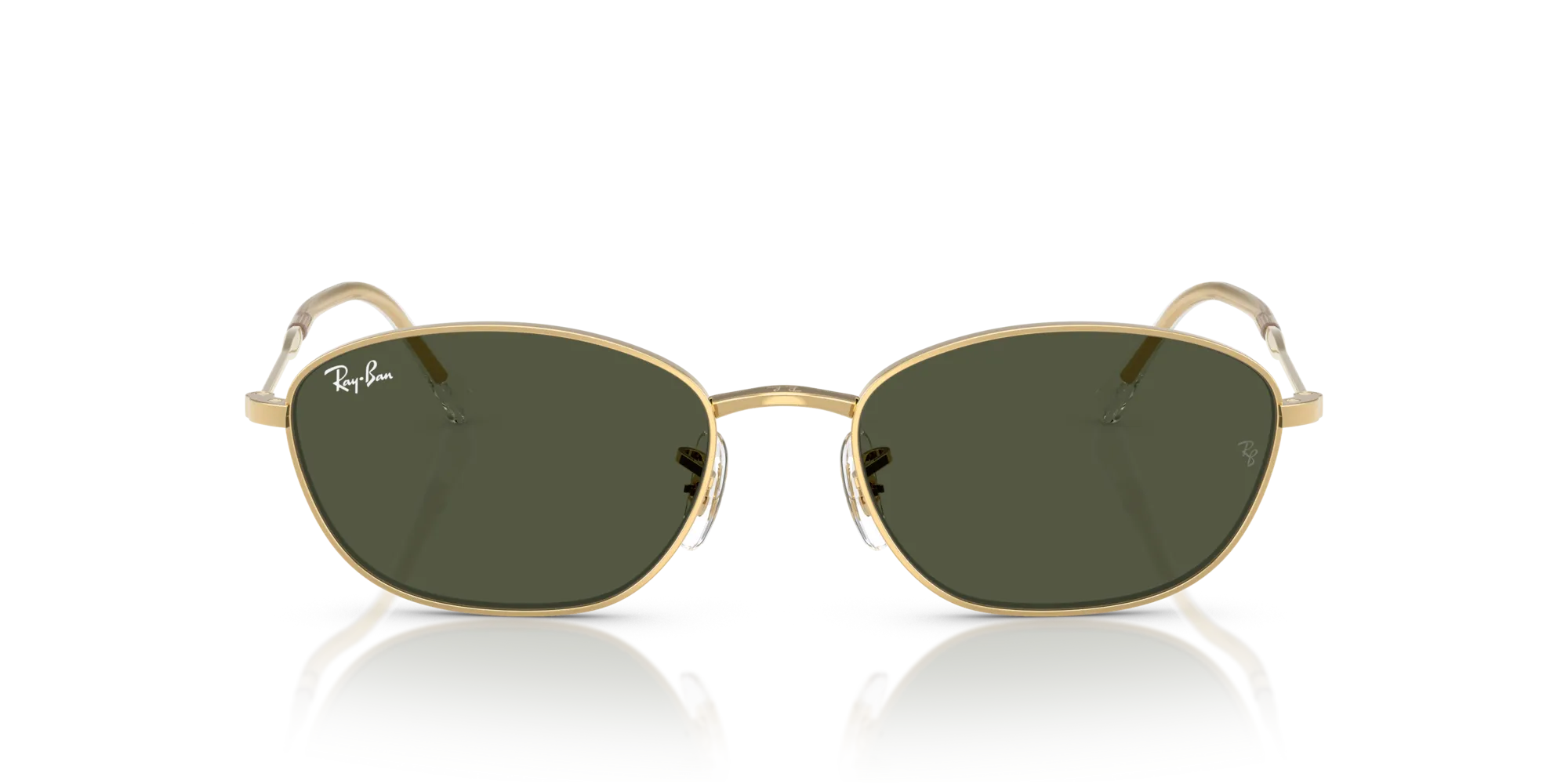 Ray - Ban RB3749 001/31 Occhiali da sole Metallo Oro Verde G15 Geometrica Normale - immagine 3