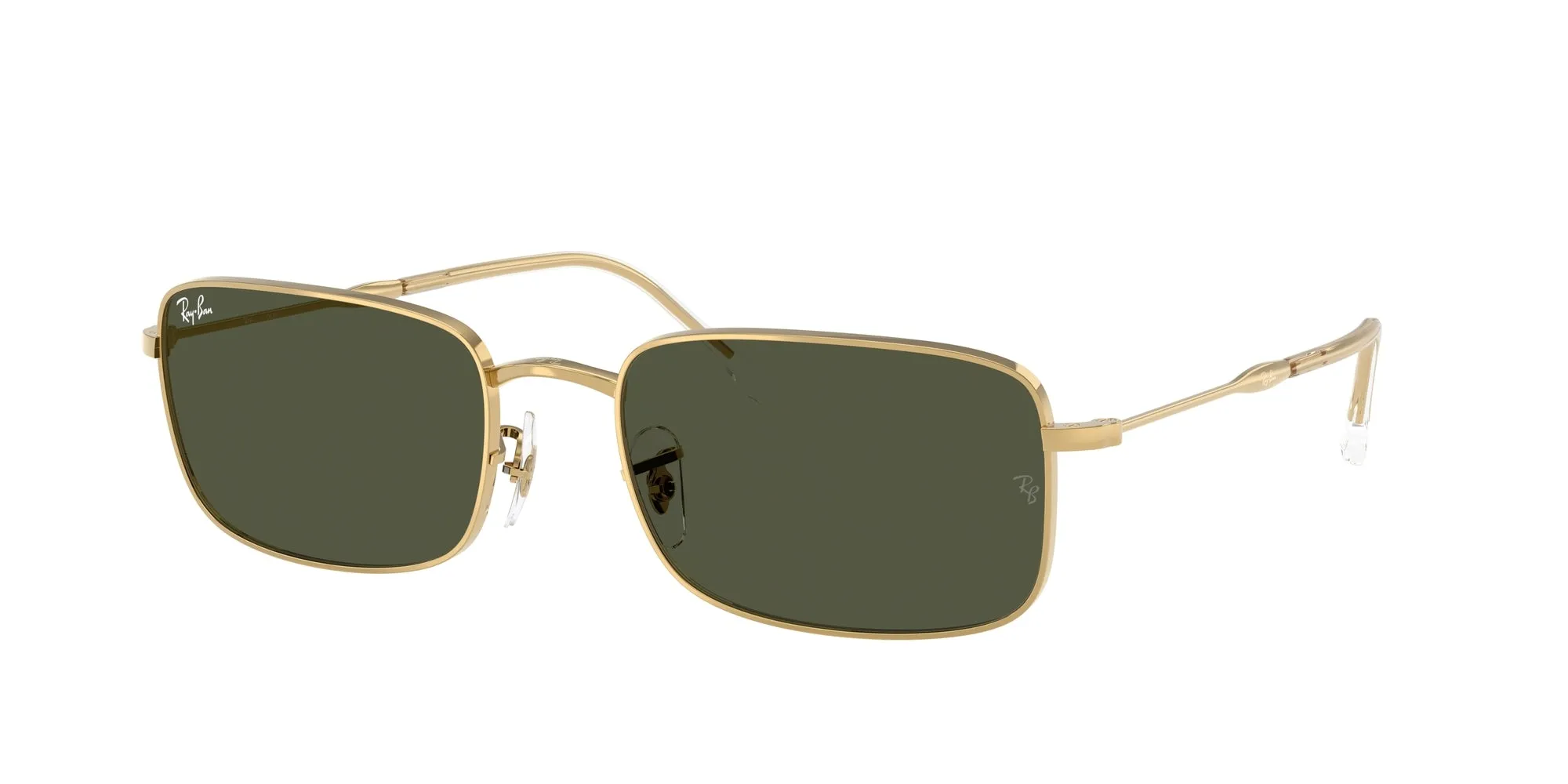 Ray - Ban RB3746 001/31 Occhiali da sole Metallo Oro Verde G15 Squadrata Normale - immagine 1