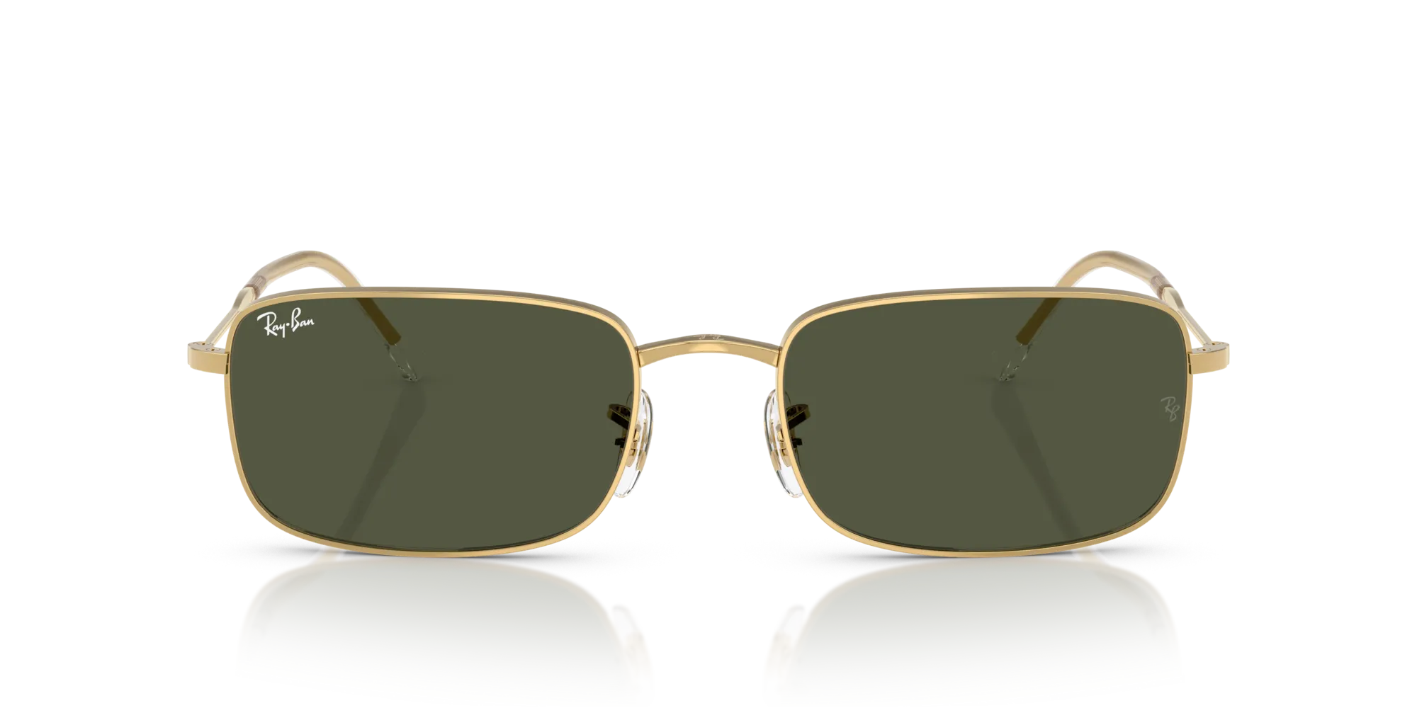 Ray - Ban RB3746 001/31 Occhiali da sole Metallo Oro Verde G15 Squadrata Normale - immagine 3