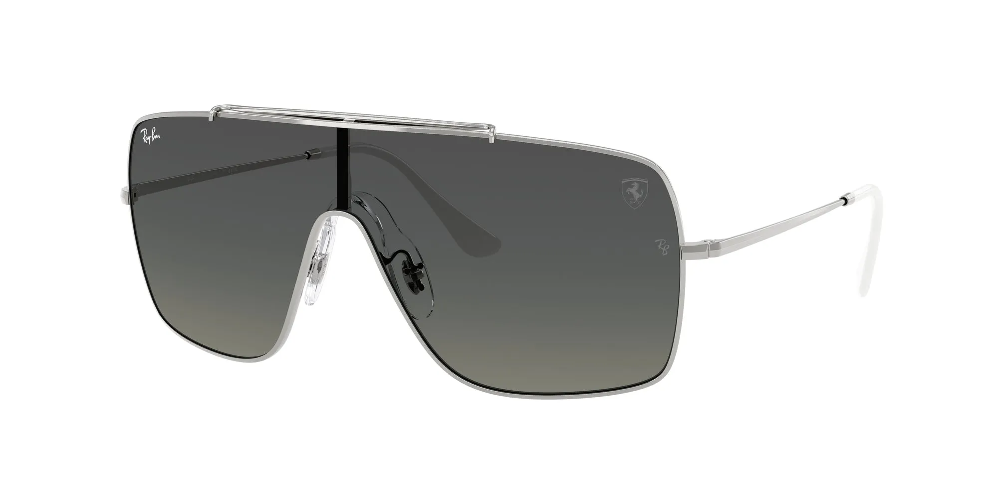 Ray - Ban RB3697M F1048G Occhiali da sole Metallo Argento Grigio Squadrata Normale Sfumato - immagine 1