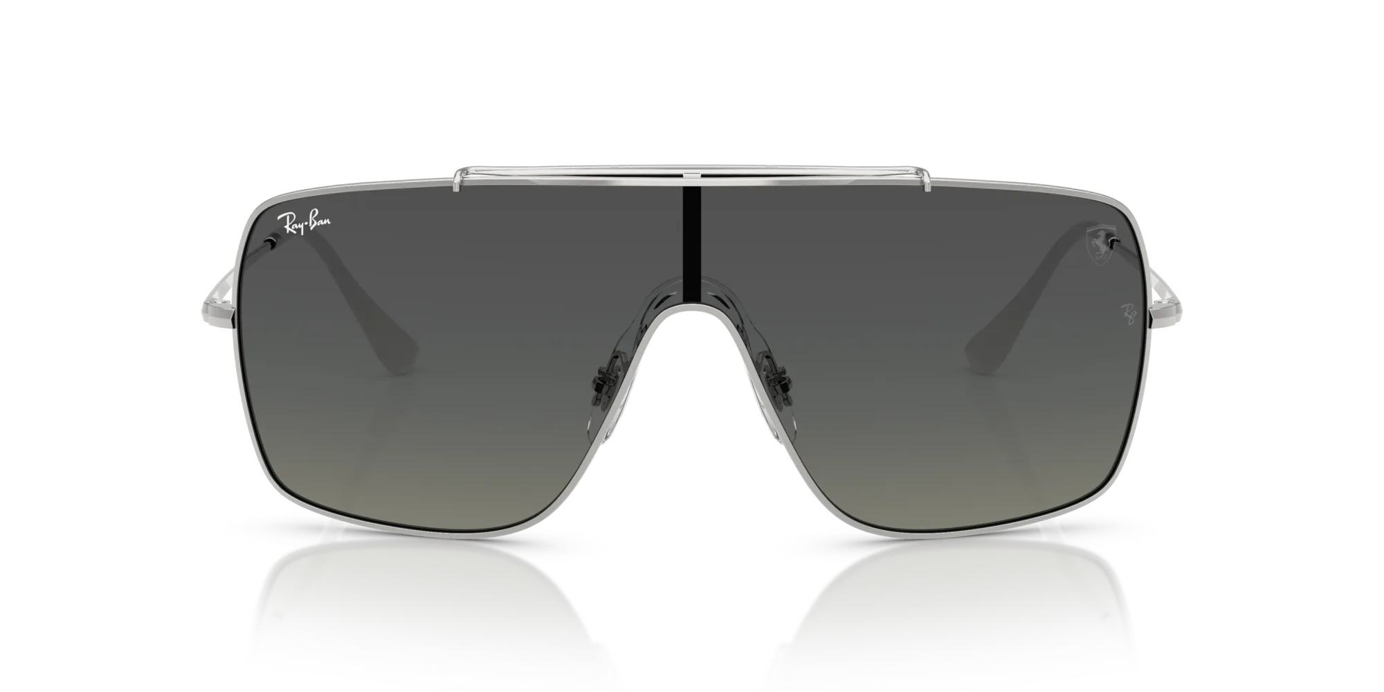 Ray - Ban RB3697M F1048G Occhiali da sole Metallo Argento Grigio Squadrata Normale Sfumato - immagine 3