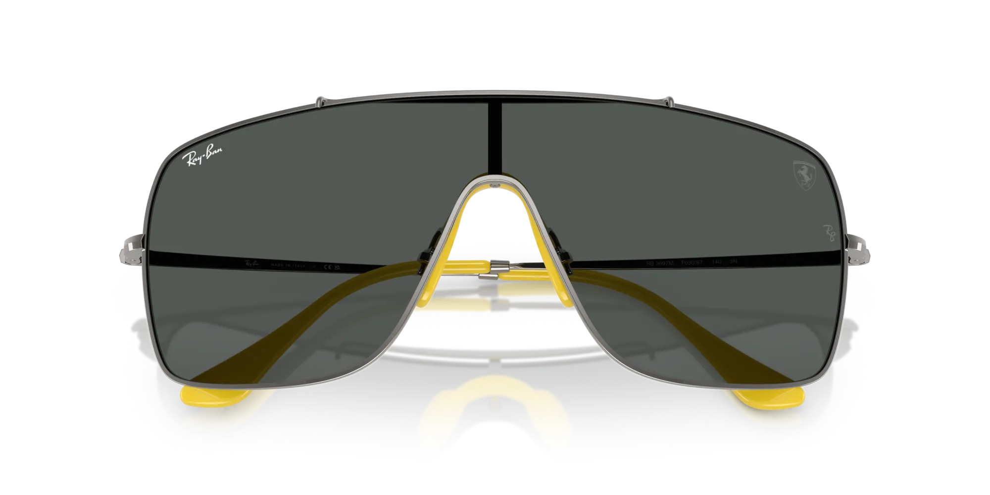 Ray - Ban RB3697M F03087 Occhiali da sole Metallo Grigio Grigio Squadrata Normale - immagine 2