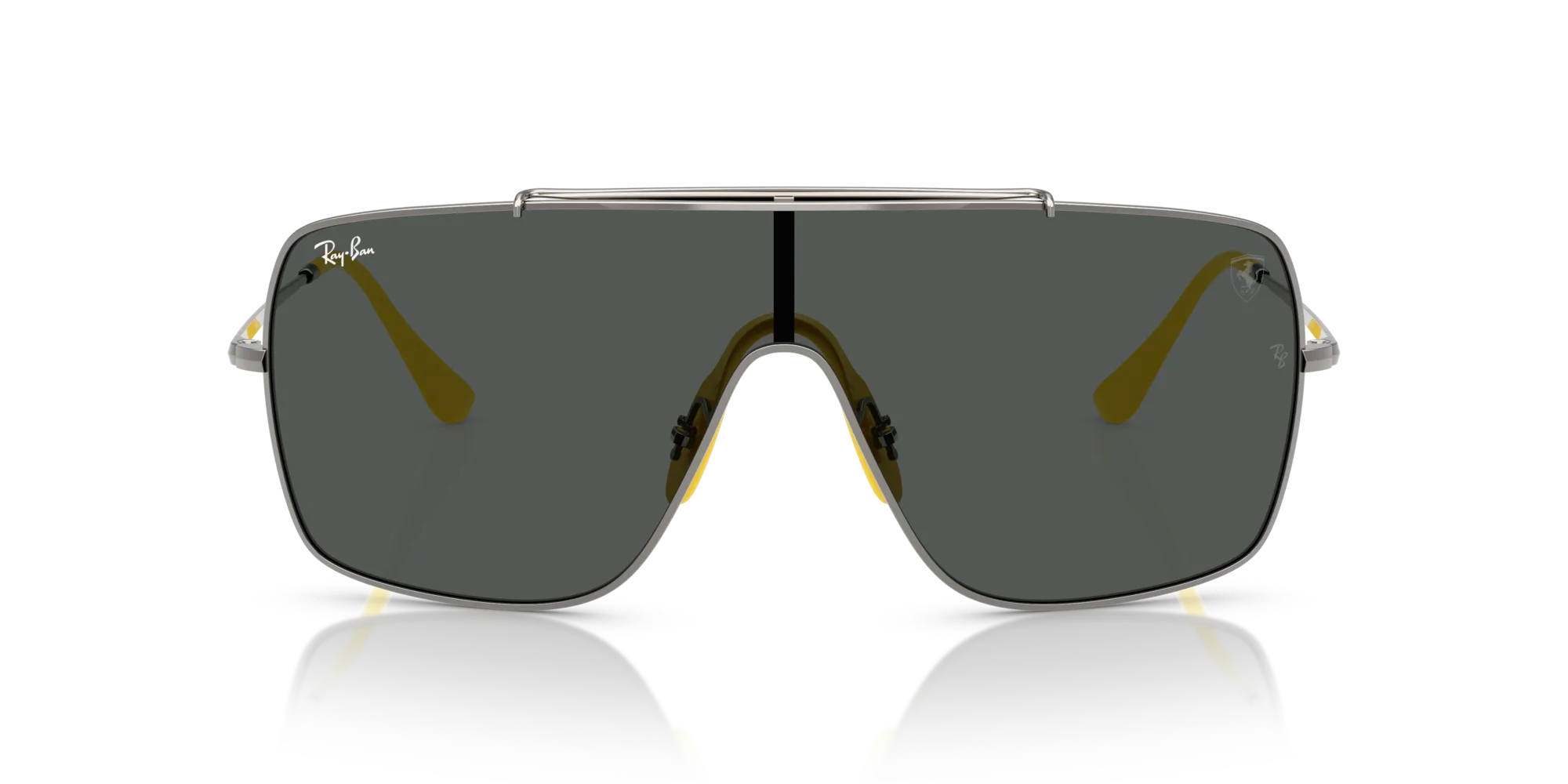 Ray - Ban RB3697M F03087 Occhiali da sole Metallo Grigio Grigio Squadrata Normale - immagine 3