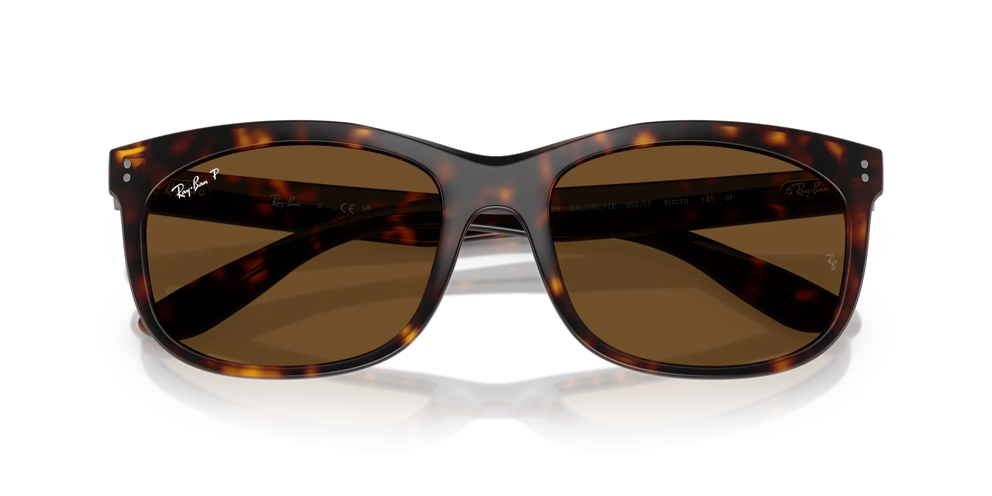 Ray - Ban RB2389 BALORETTE 902/57 Occhiali da sole Acetato Tartaruga Pillow Polarizzata - immagine 2