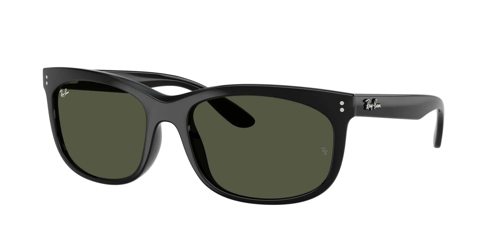 Ray - Ban RB2389 BALORETTE 901/31 Occhiali da sole Acetato Nero Verde G15 Pillow Normale - immagine 1