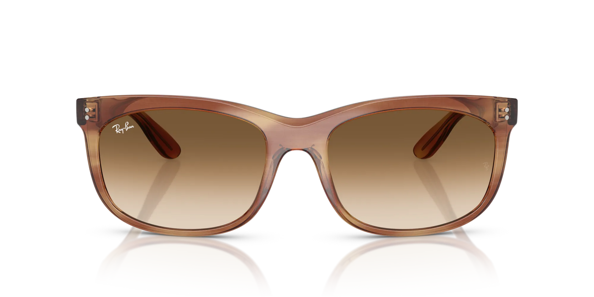 Ray - Ban RB2389 BALORETTE 140351 Occhiali da sole Acetato Tartaruga Marrone Pillow Normale Sfumato - immagine 3