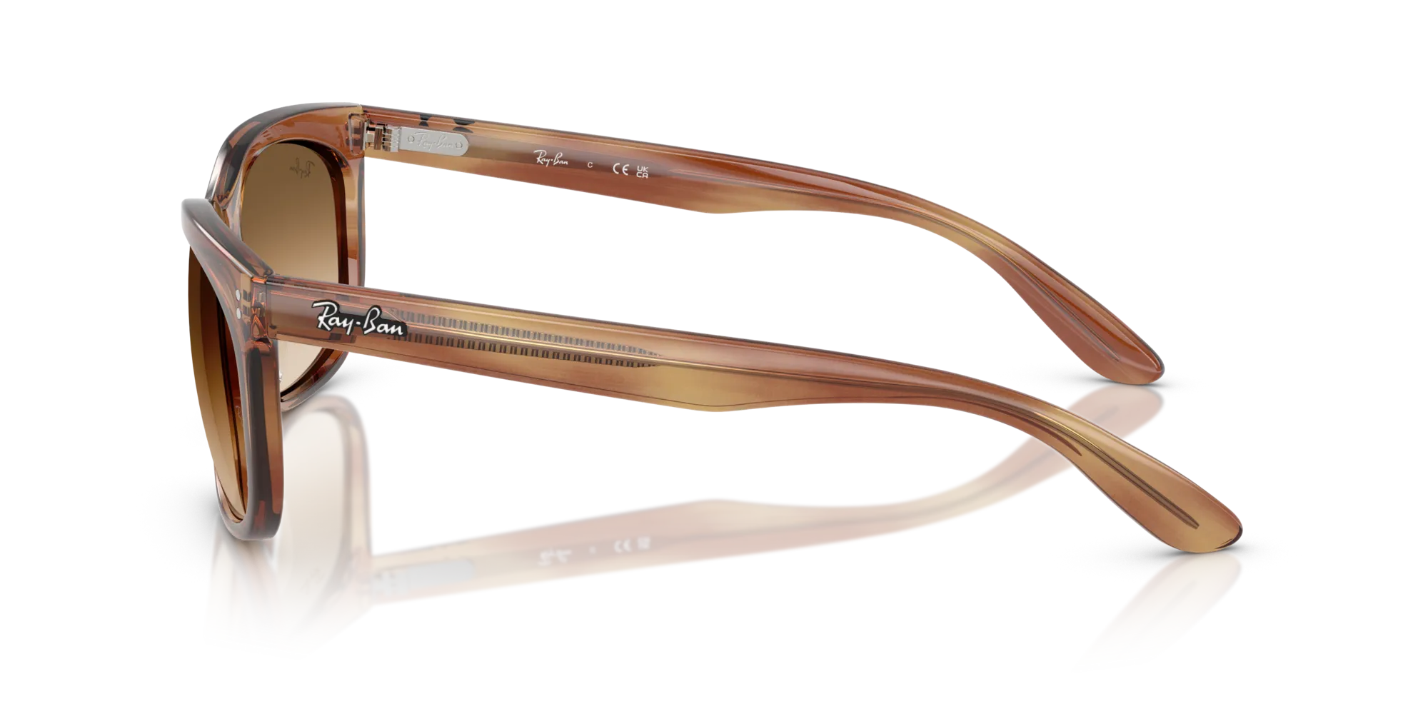 Ray - Ban RB2389 BALORETTE 140351 Occhiali da sole Acetato Tartaruga Marrone Pillow Normale Sfumato - immagine 4