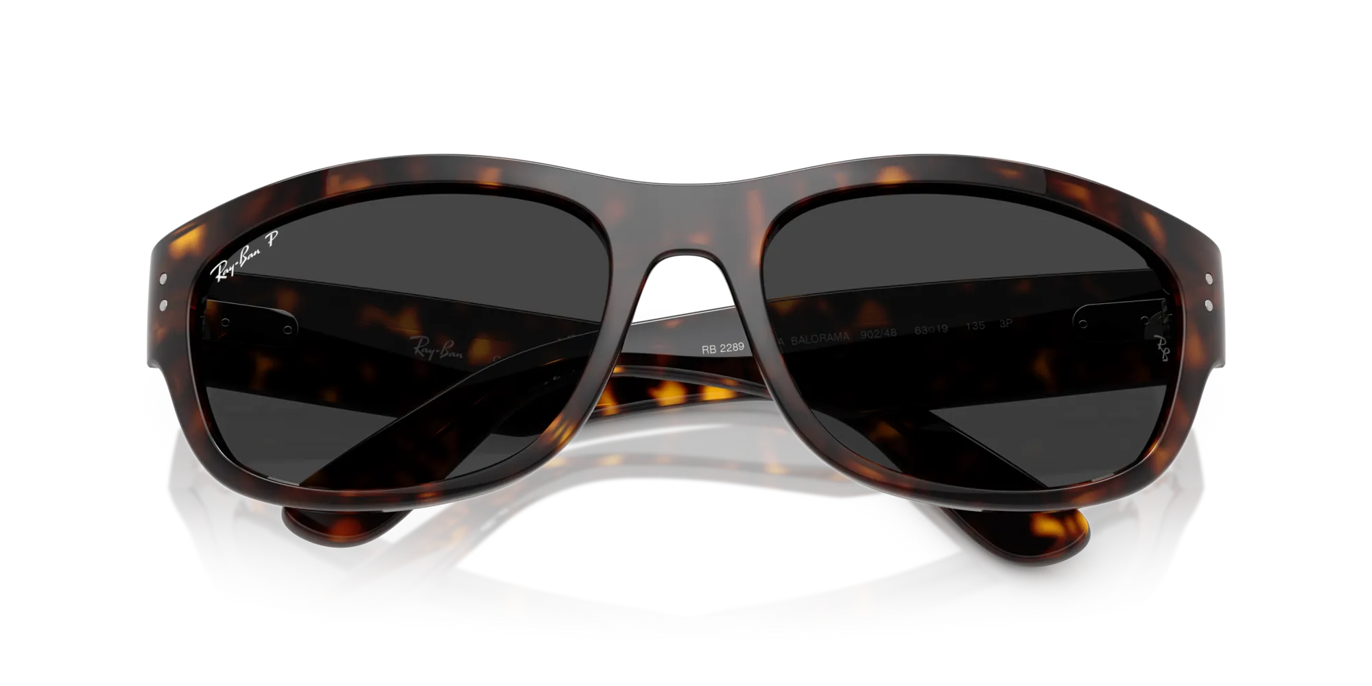 Ray - Ban RB2289 MEGA BALORAMA 902/48 Occhiali da sole Acetato Tartaruga Grigio Pillow Polarizzata - immagine 2