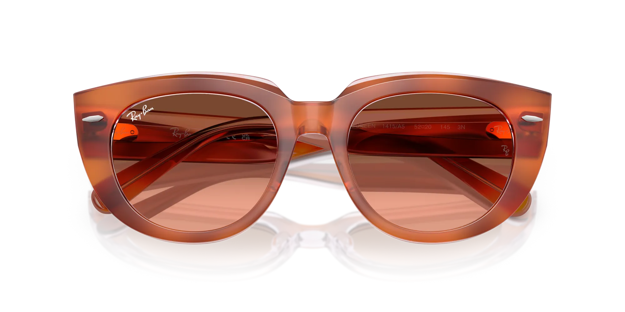 Ray - Ban RB2286 DOREEN 1415A5 Occhiali da sole Acetato Tartaruga Rosa Squadrata Normale Sfumato - immagine 2