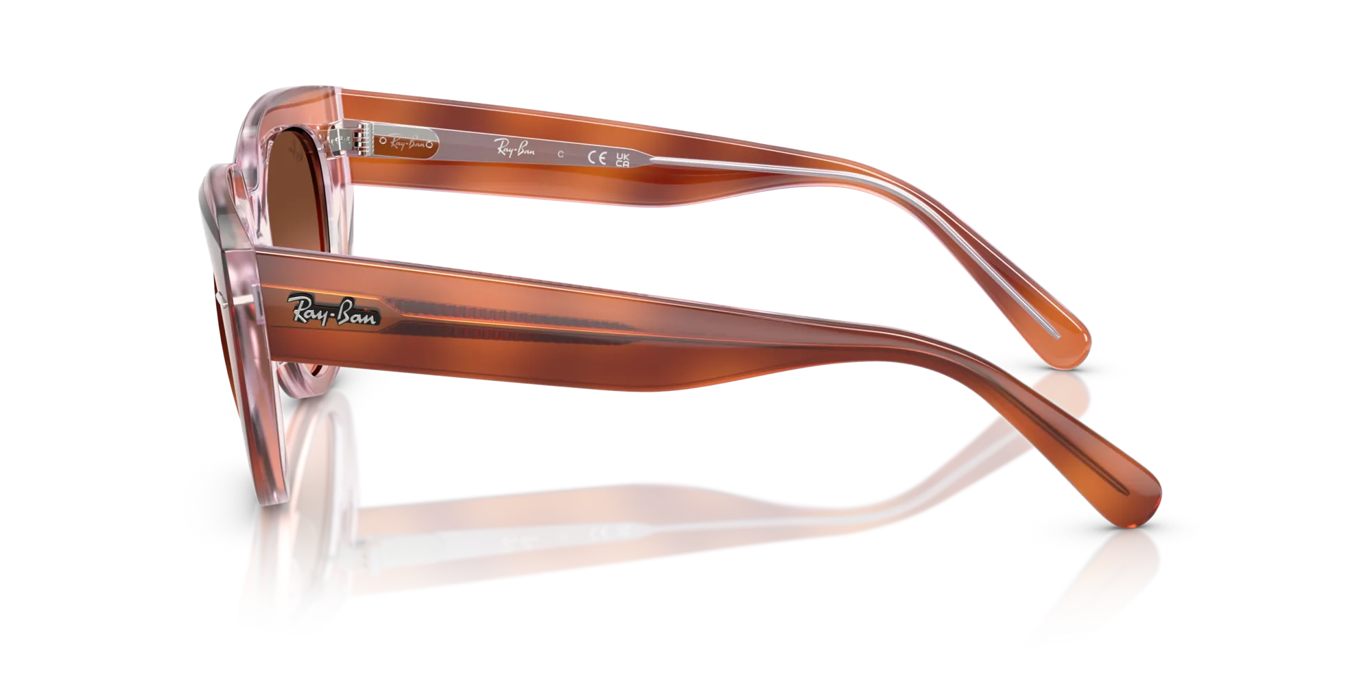 Ray - Ban RB2286 DOREEN 1415A5 Occhiali da sole Acetato Tartaruga Rosa Squadrata Normale Sfumato - immagine 4