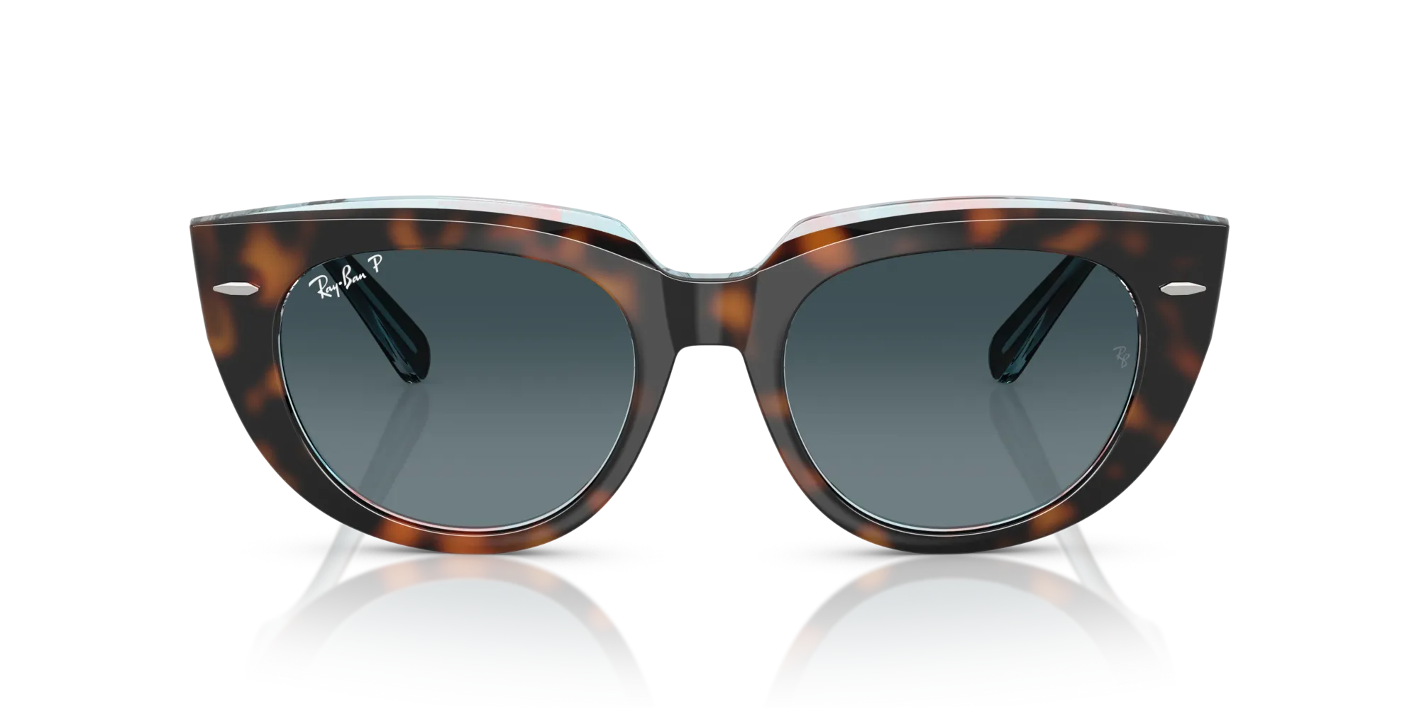 Ray - Ban RB2286 DOREEN 1413S3 Occhiali da sole Acetato Havana Blu Squadrata Polarizzata Sfumato - immagine 3