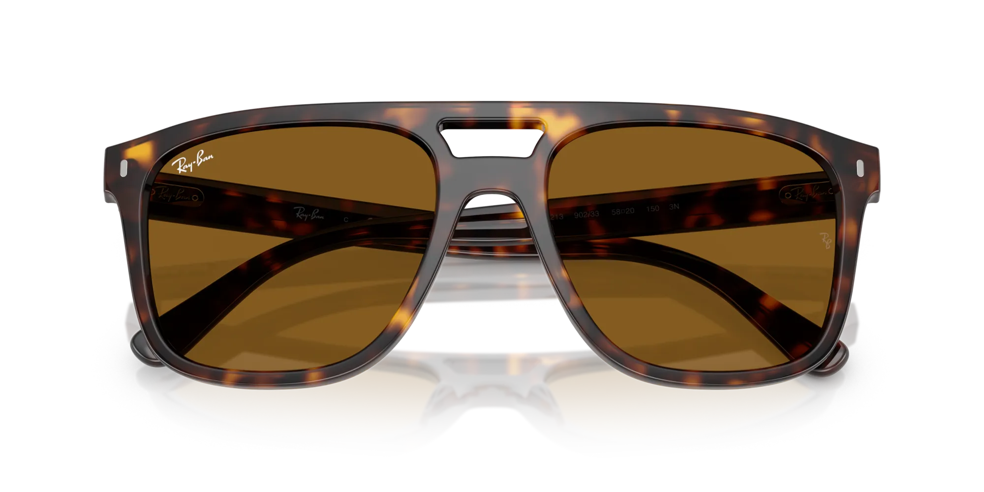 Ray - Ban RB2213 902/33 Occhiali da sole Acetato Tartaruga Squadrata Normale - immagine 2