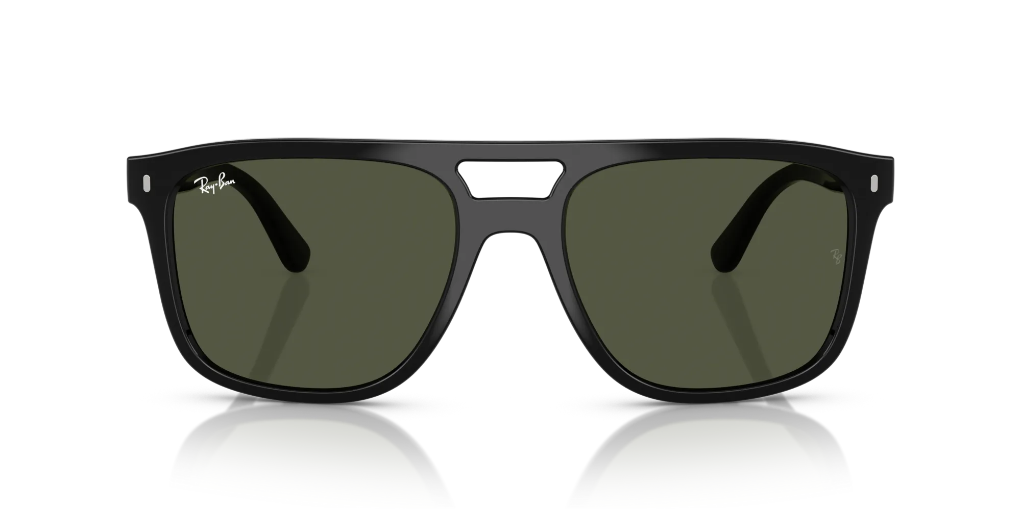 Ray - Ban RB2213 901/31 Occhiali da sole Acetato Nero Verde G15 Squadrata Normale - immagine 3