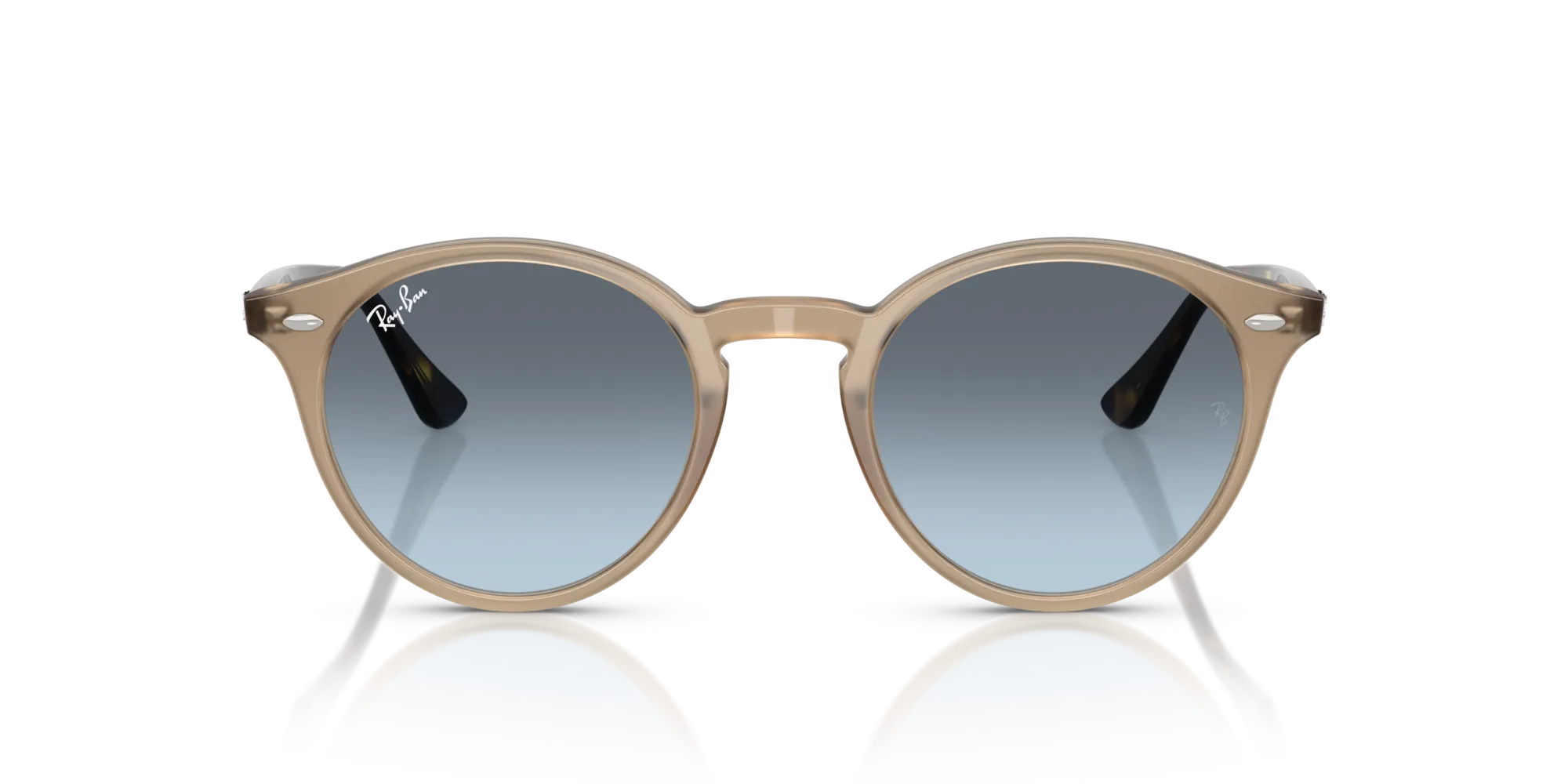 Ray - Ban RB2180 6788V1 Occhiali da sole Acetato Beige Rotonda Normale Sfumato - immagine 3