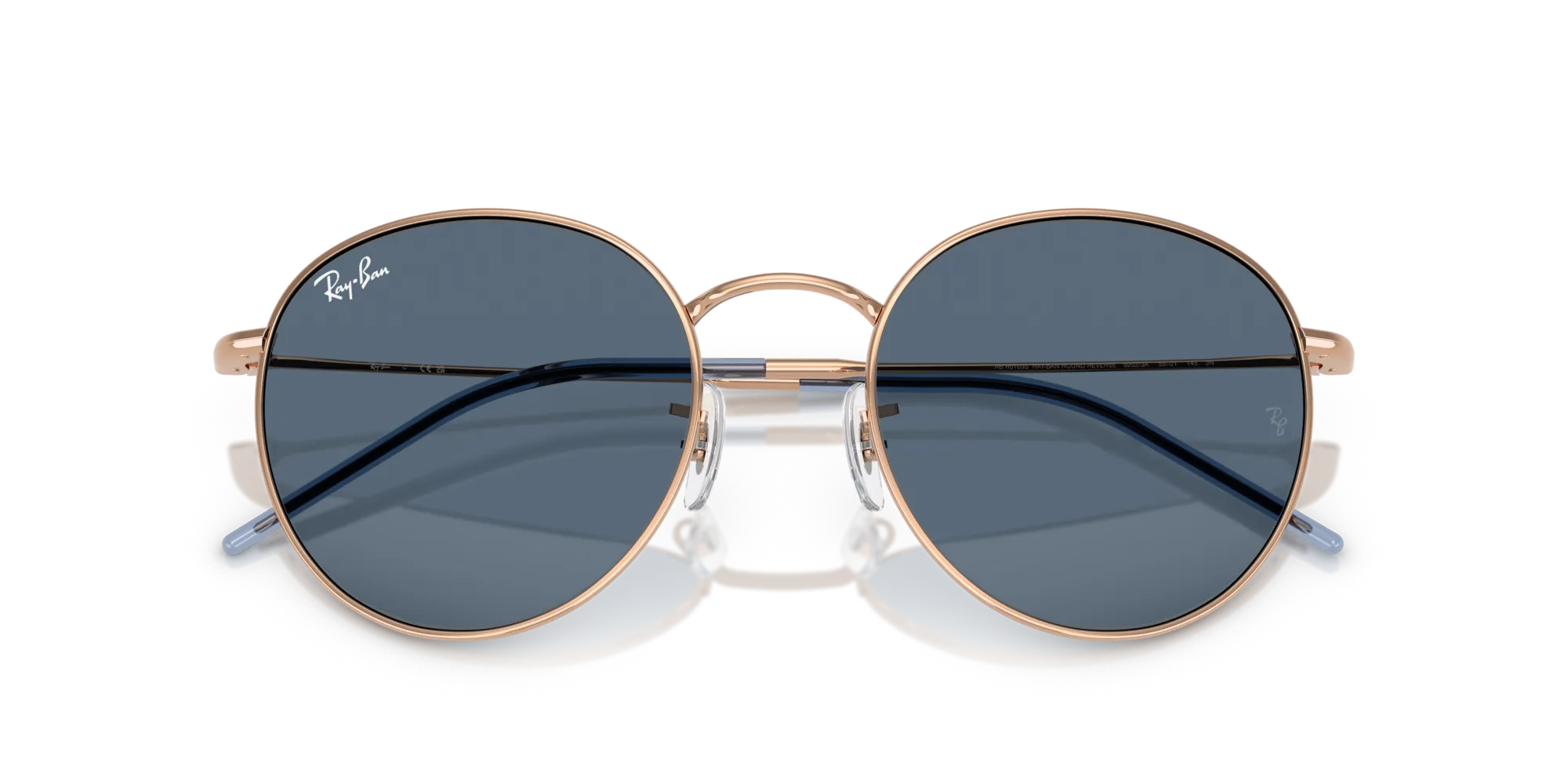 Ray - Ban RBR0103S ROUND REVERSE 92023A Occhiali da sole Metallo Oro Blu Pantos Normale - immagine 2