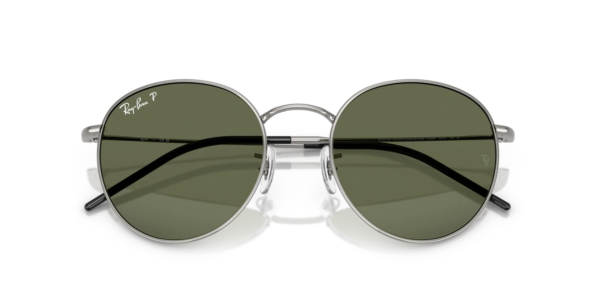 Ray - Ban RBR0103S ROUND REVERSE 004/9A Occhiali da sole Metallo Grigio Verde Pantos Polarizzata - immagine 2