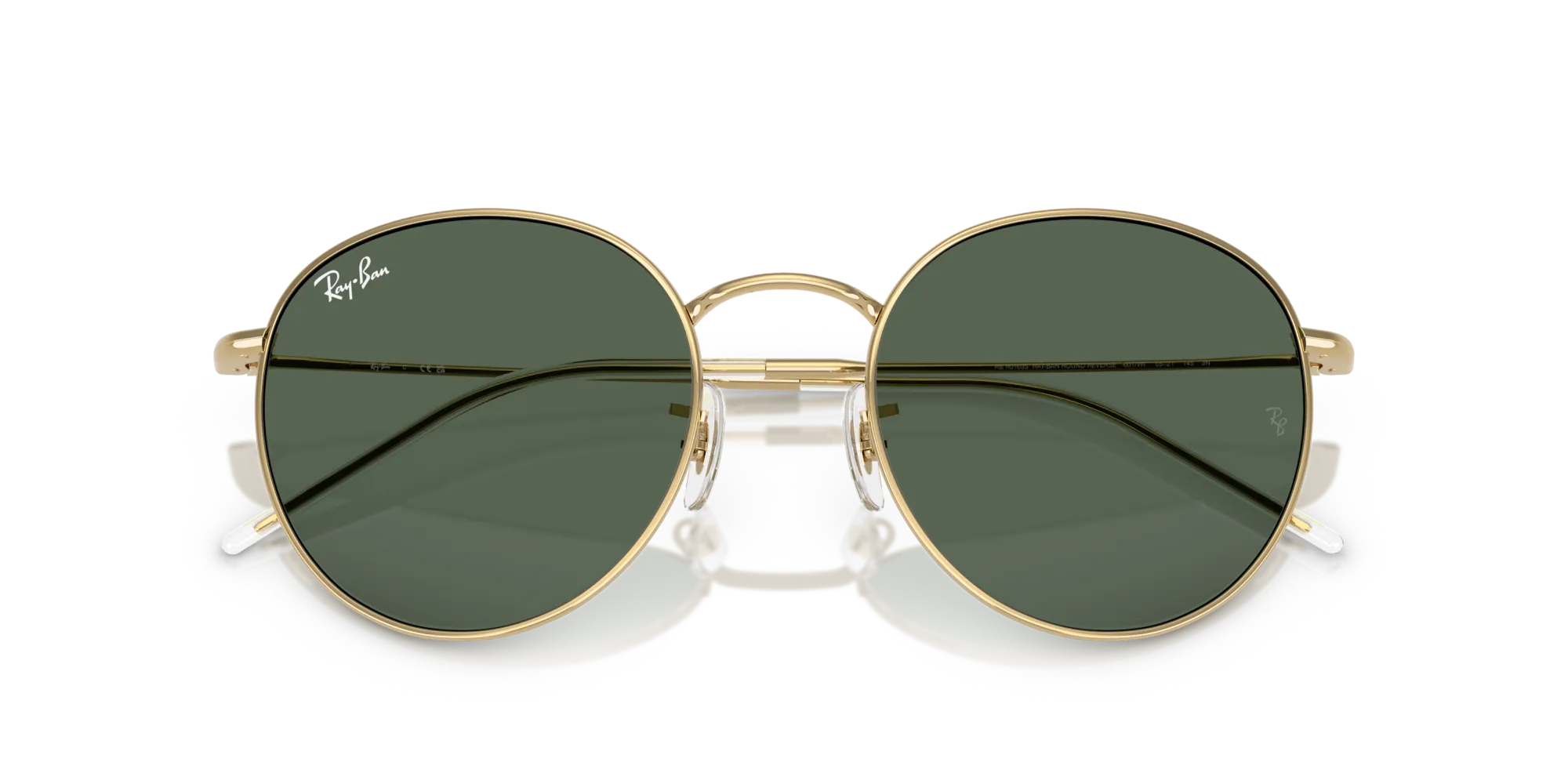 Ray - Ban RBR0103S ROUND REVERSE 001/VR Occhiali da sole Metallo Oro Verde Pantos Normale - immagine 2