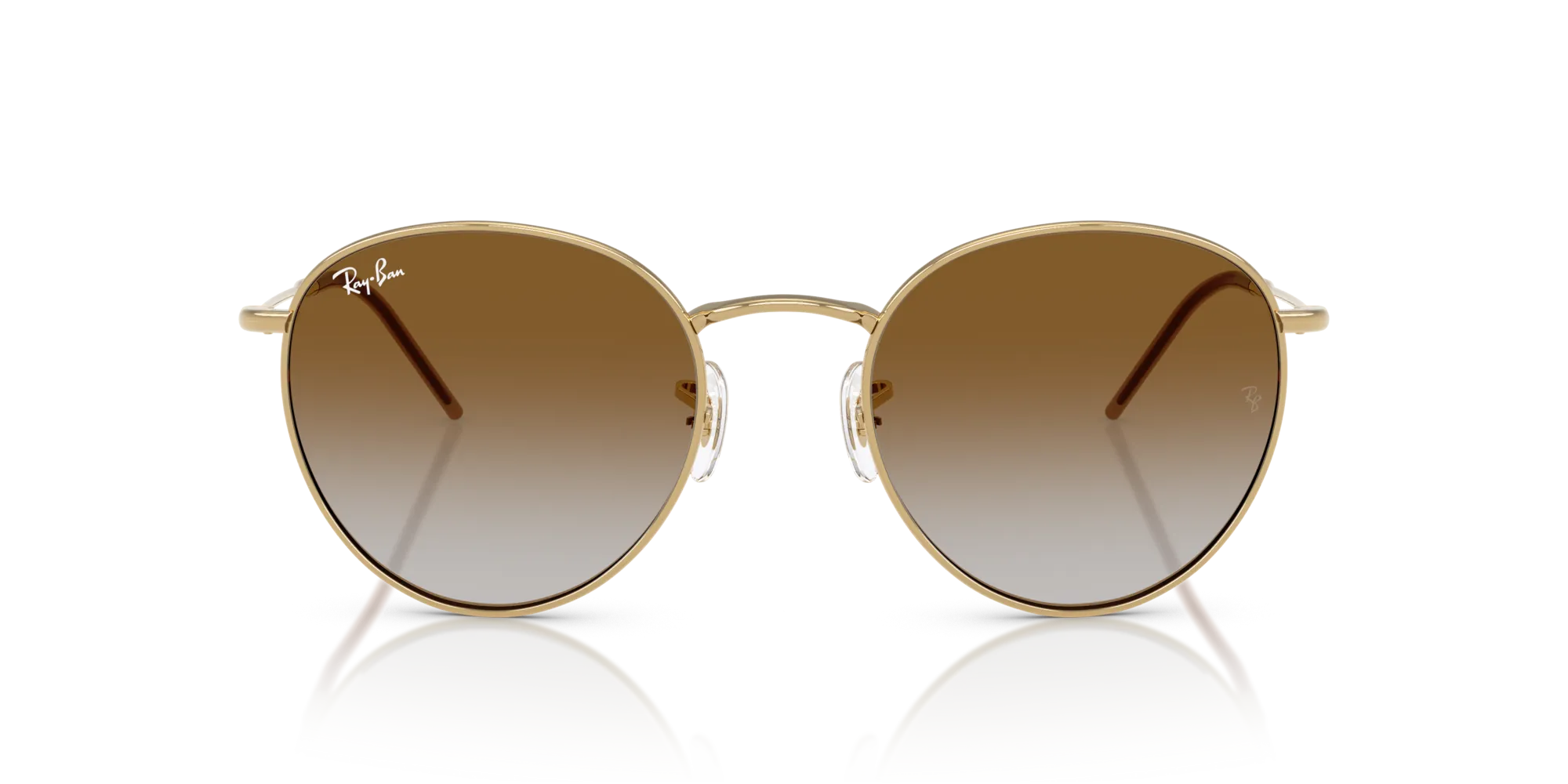 Ray - Ban RBR0103S ROUND REVERSE 001/CB Occhiali da sole Metallo Oro Marrone Pantos Normale Sfumato - immagine 3