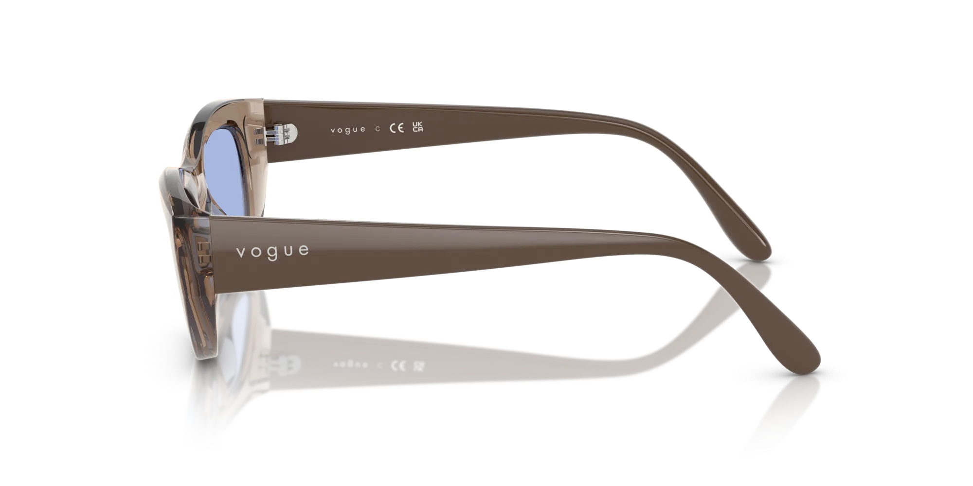 VOGUE EYEWEAR VO5616S 318172 Occhiali da sole Nylon Marrone Blu Cat Eye Normale - immagine 4