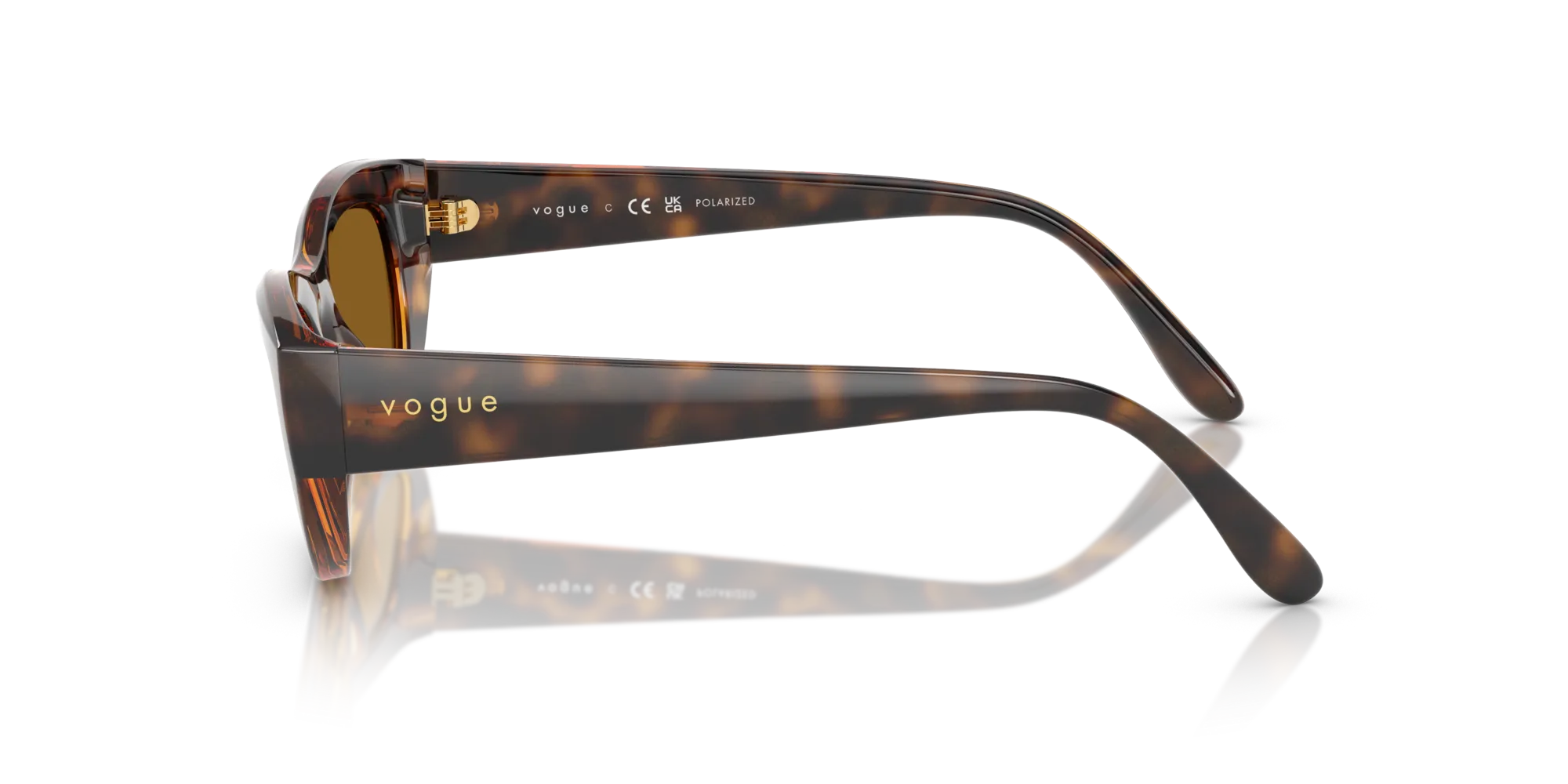 VOGUE EYEWEAR VO5616S 271883 Occhiali da sole Nylon Marrone Marrone Cat Eye Polarizzata - immagine 4