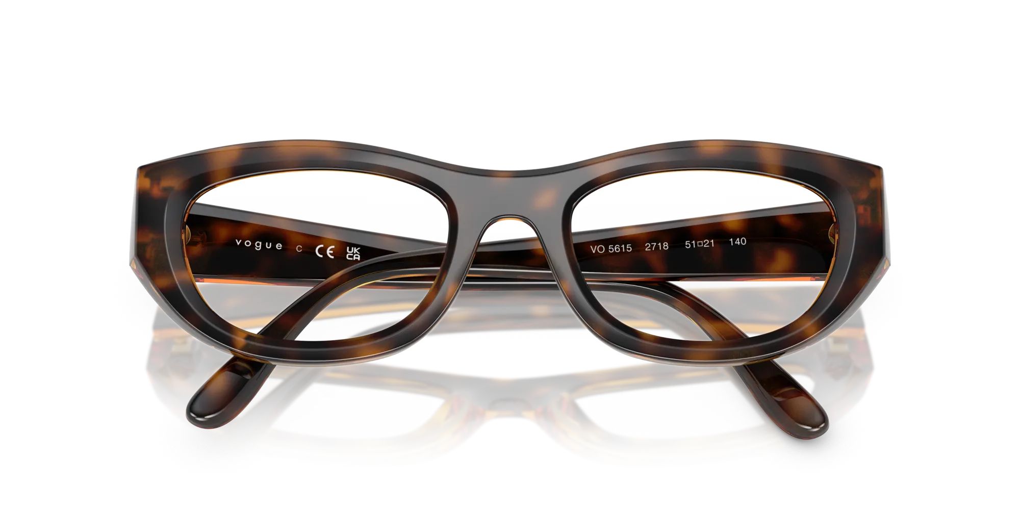 VOGUE EYEWEAR VO5615 2718 Montature da vista Nylon Marrone Cat Eye Normale - immagine 2