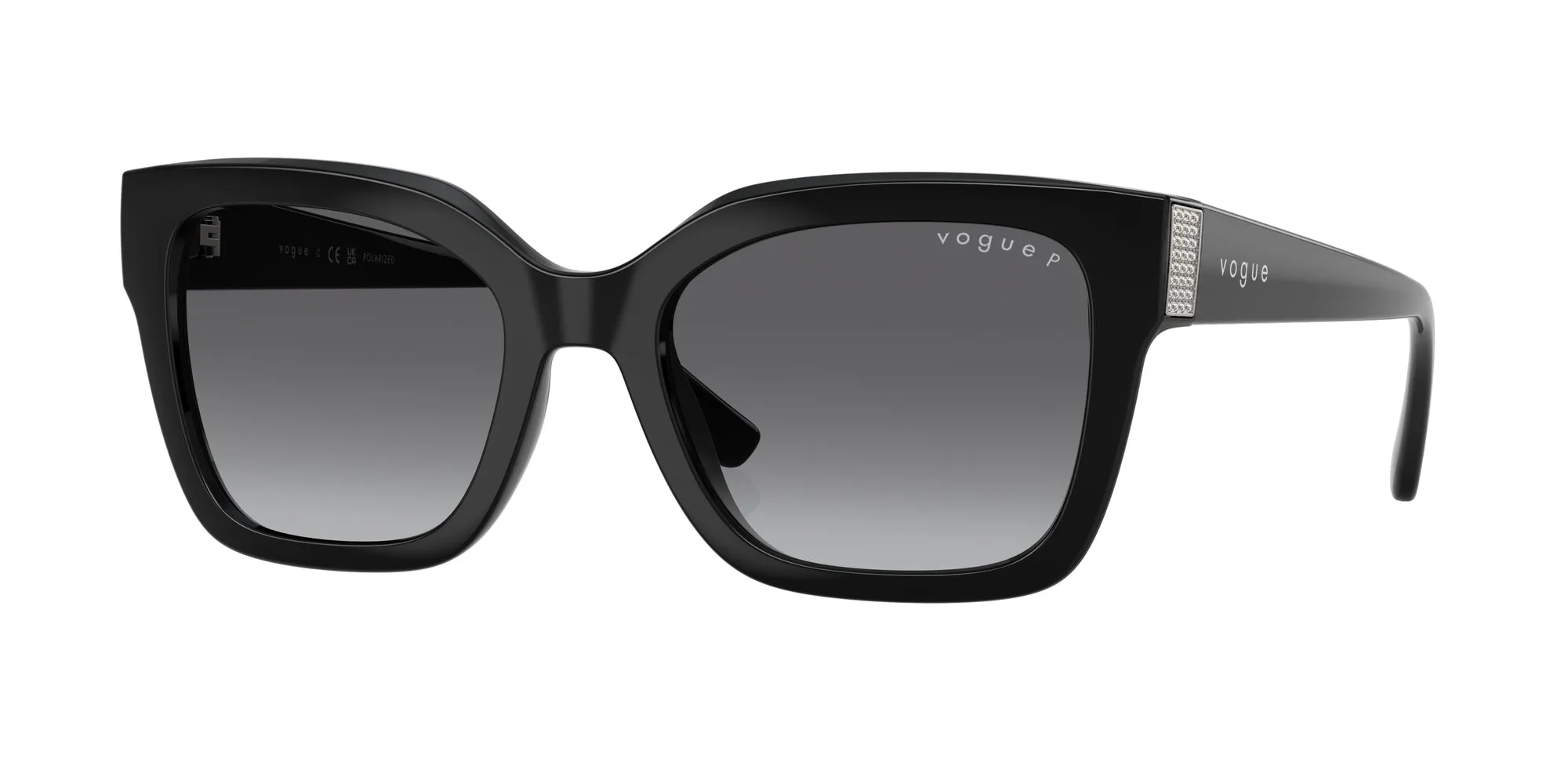 VOGUE EYEWEAR VO5613SB W44/T3 Occhiali da sole Nylon Nero Grigio Squadrata Polarizzata Sfumato - immagine 1