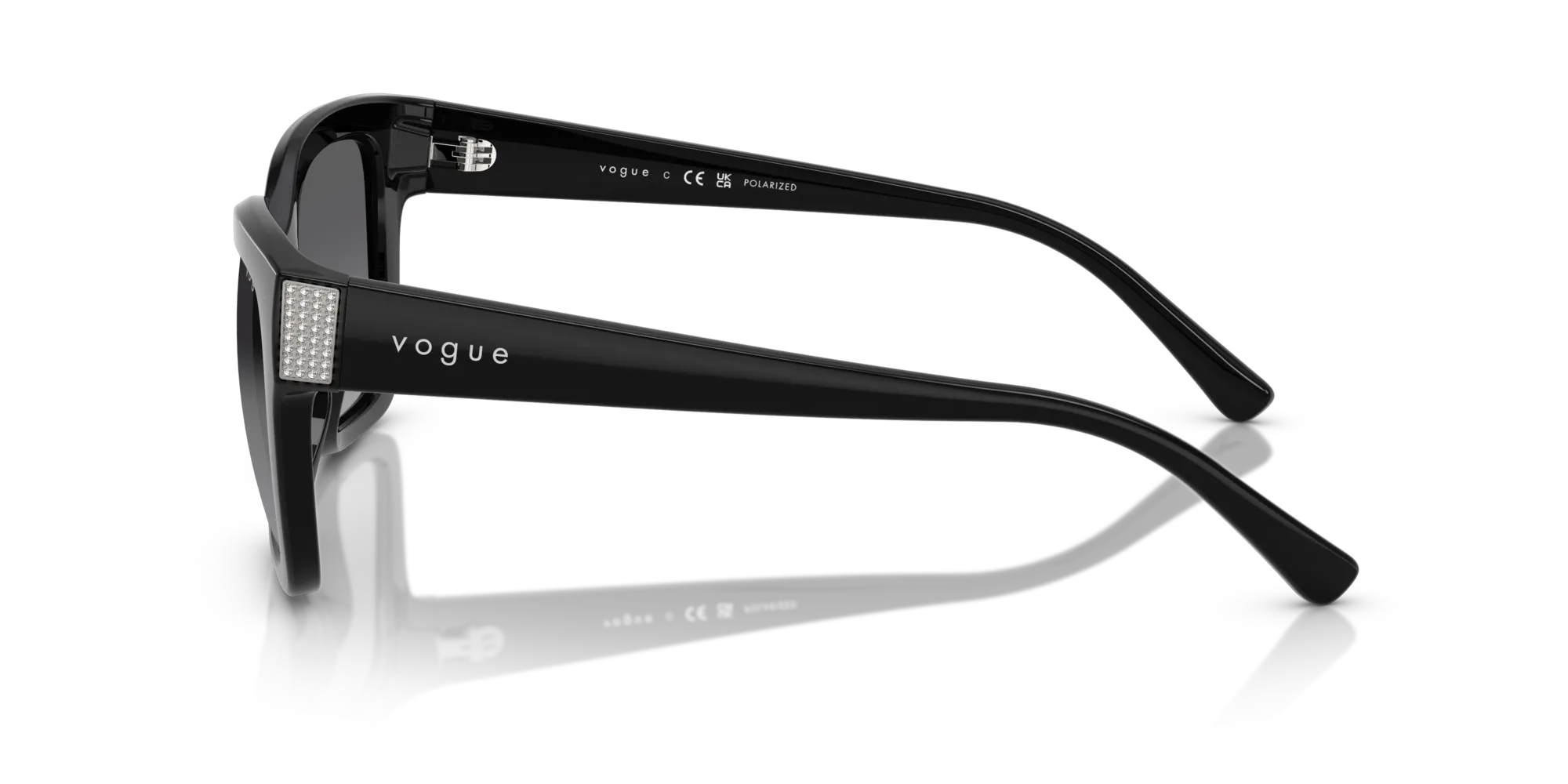 VOGUE EYEWEAR VO5613SB W44/T3 Occhiali da sole Nylon Nero Grigio Squadrata Polarizzata Sfumato - immagine 4
