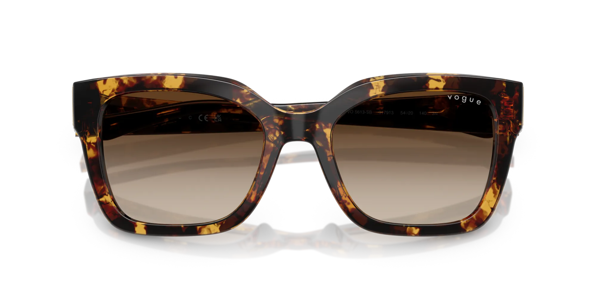 VOGUE EYEWEAR VO5613SB 317913 Occhiali da sole Nylon Tartaruga Marrone Squadrata Normale Sfumato - immagine 2