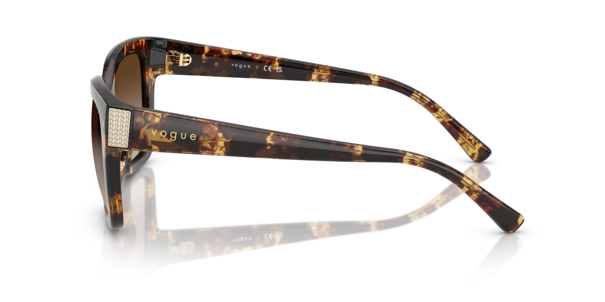 VOGUE EYEWEAR VO5613SB 317913 Occhiali da sole Nylon Tartaruga Marrone Squadrata Normale Sfumato - immagine 4