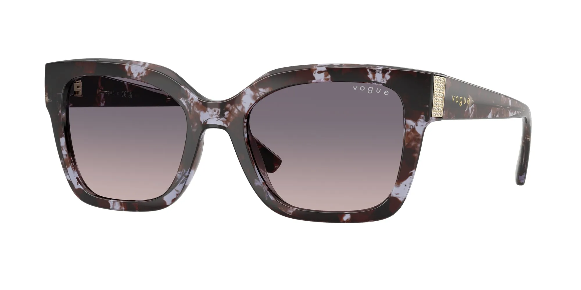 VOGUE EYEWEAR VO5613SB 317836 Occhiali da sole Nylon Viola Rosa Squadrata Normale Sfumato - immagine 1