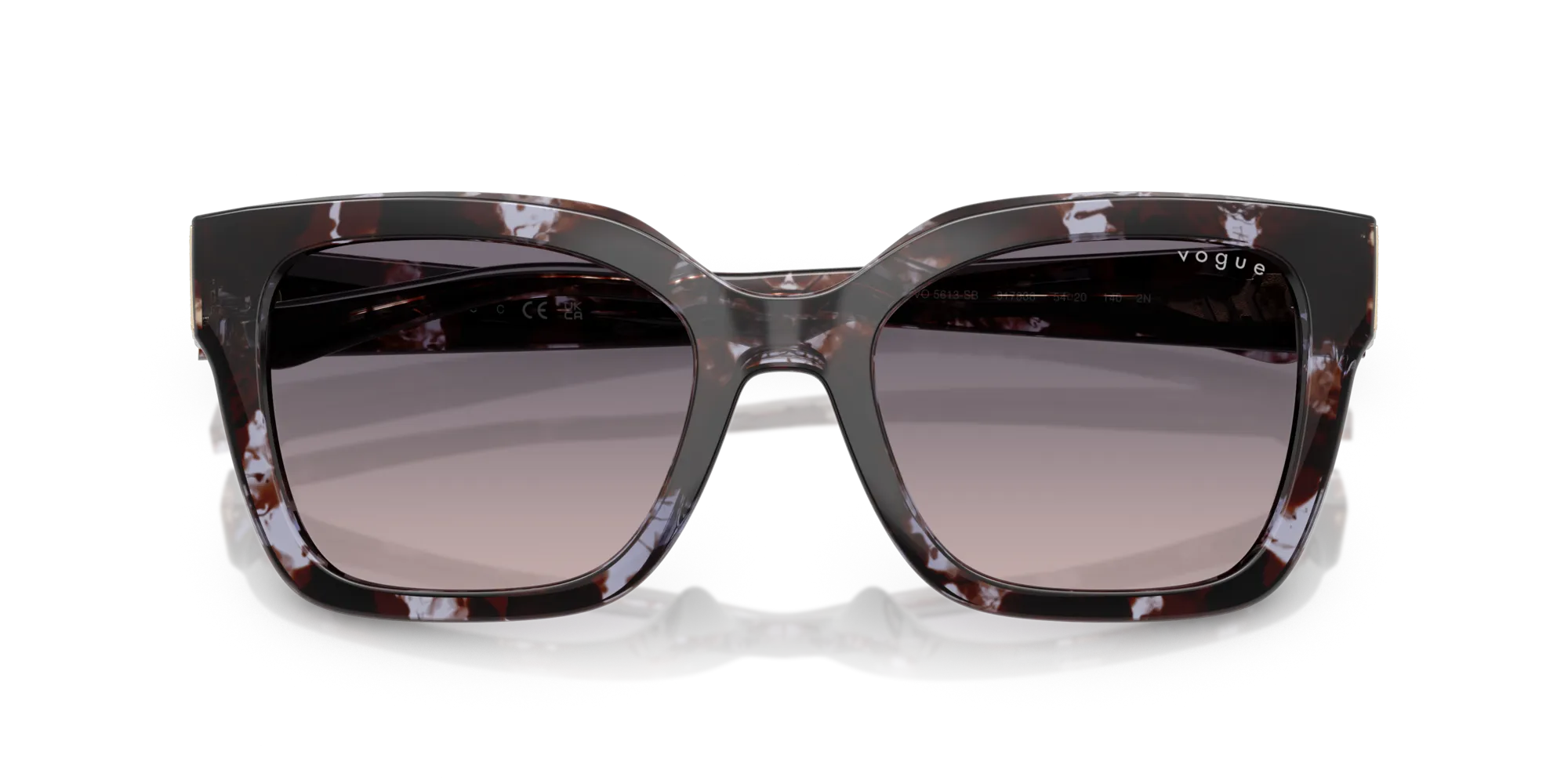 VOGUE EYEWEAR VO5613SB 317836 Occhiali da sole Nylon Viola Rosa Squadrata Normale Sfumato - immagine 2