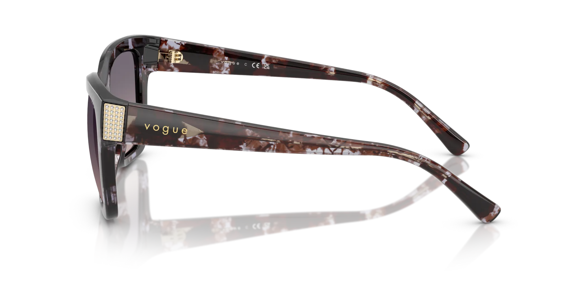 VOGUE EYEWEAR VO5613SB 317836 Occhiali da sole Nylon Viola Rosa Squadrata Normale Sfumato - immagine 4