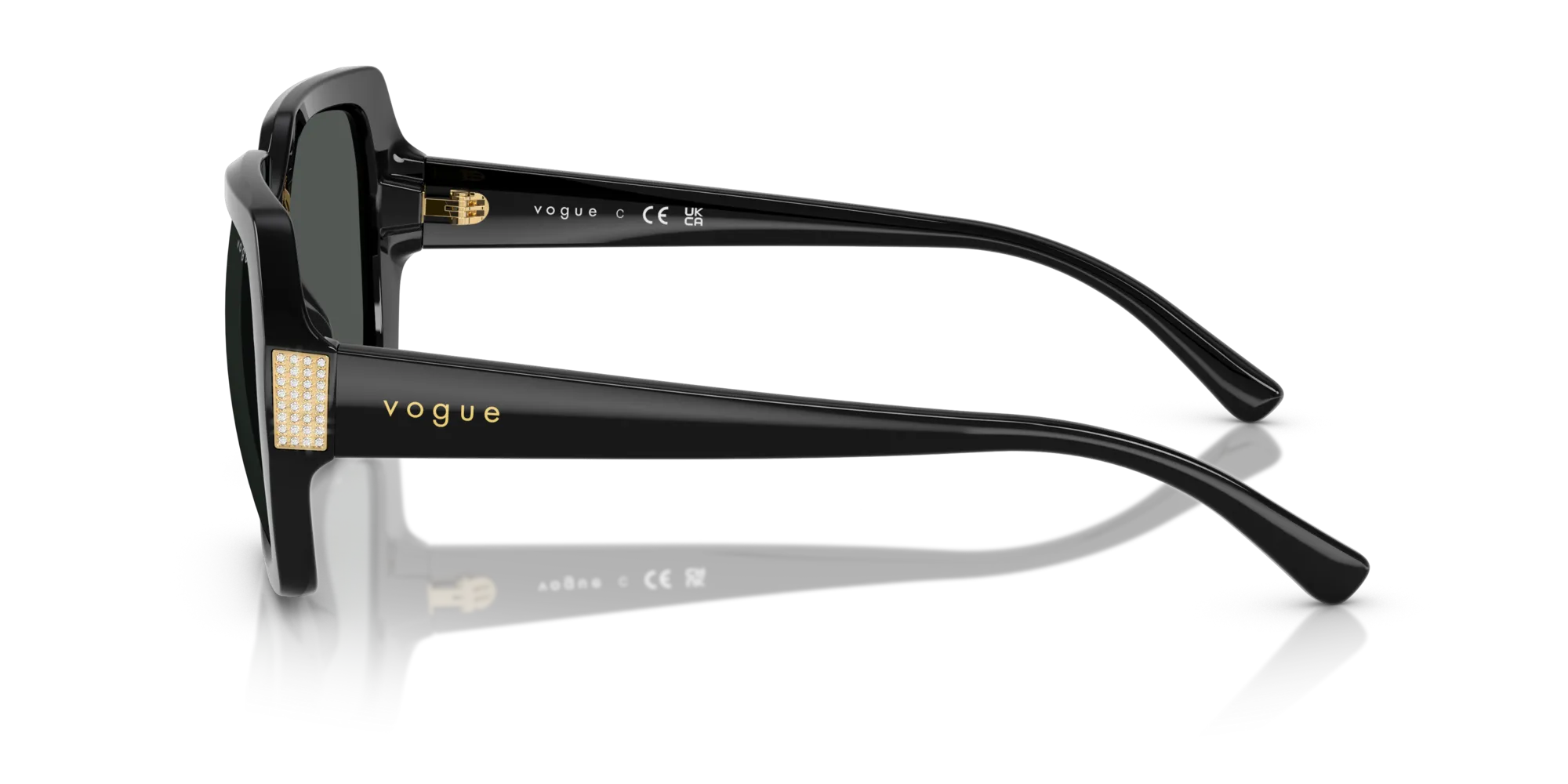VOGUE EYEWEAR VO5612SB W44/87 Occhiali da sole Nylon Nero Grigio Geometrica Normale - immagine 4